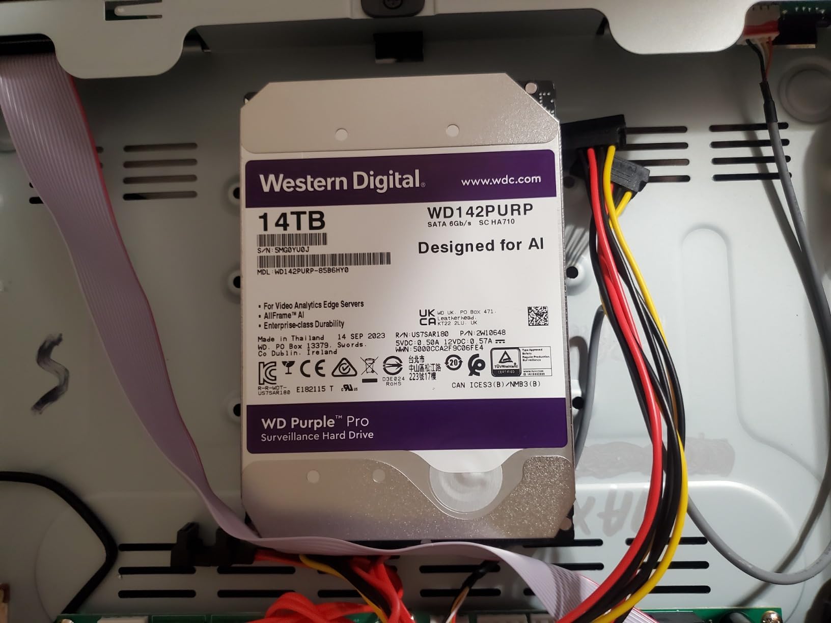 Western Digital 10TB WD Purple Pro Surveillance Internal Hard Drive HDD - SATA 6 Gb/s, 512 MB Cache, 3.5