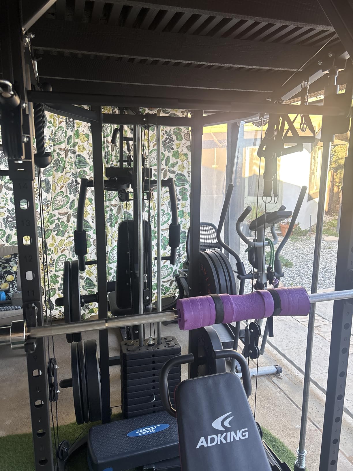 GMWD Dual-Station Smith Machine Power Cage, All-in-One Home Gym Workout Station with 121LB Weight Stacks & Cable Crossover, Professional Functional Trainer for Couples & Family Strength Training customer photo 1