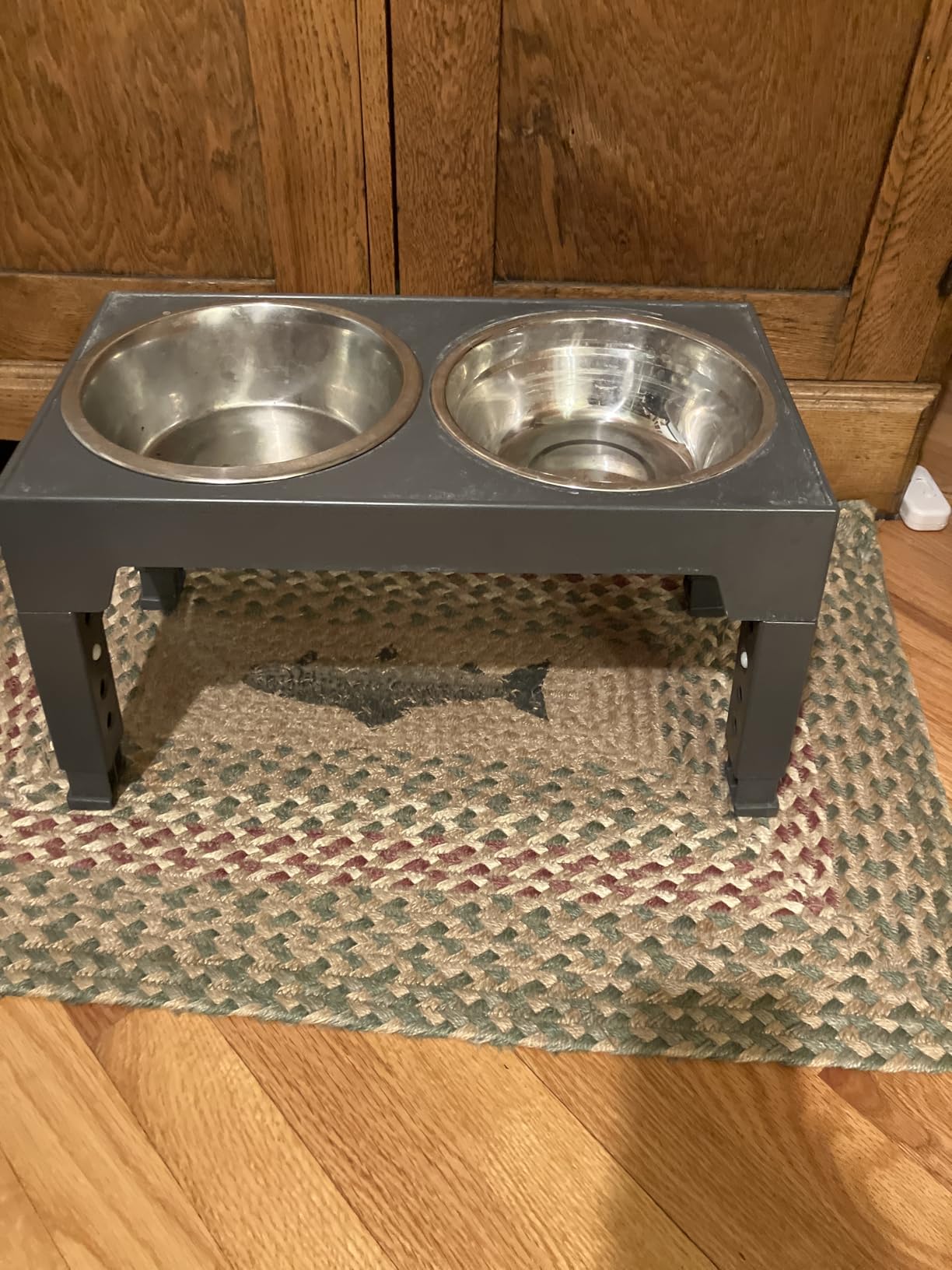 Elevated Dog Bowls Stand Large Breed, Height Adjustable Raised Dog Bowls Holder with 2 Stainless Steel Food Bowls for Small, Medium and Large Canine customer photo 1