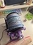 Household Electric Spinning Wheel, Mini Wool Spinning Wheel - Forward/Reverse Switching+Max Speed 800RPM+Capacity 4oz(120G), for Wool Fibre Twisting, 3 Spools customer photo 1