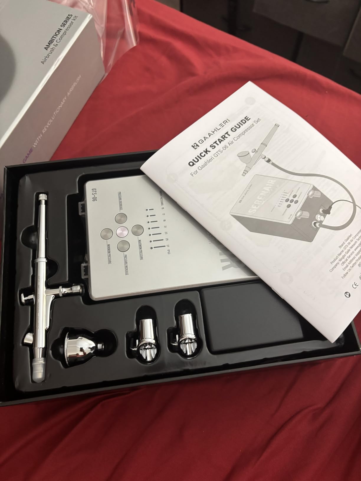Gaahleri Airbrush Kit, Ambition Series GTS-06, Airbrush & Air Compressor with Air Control customer photo 2