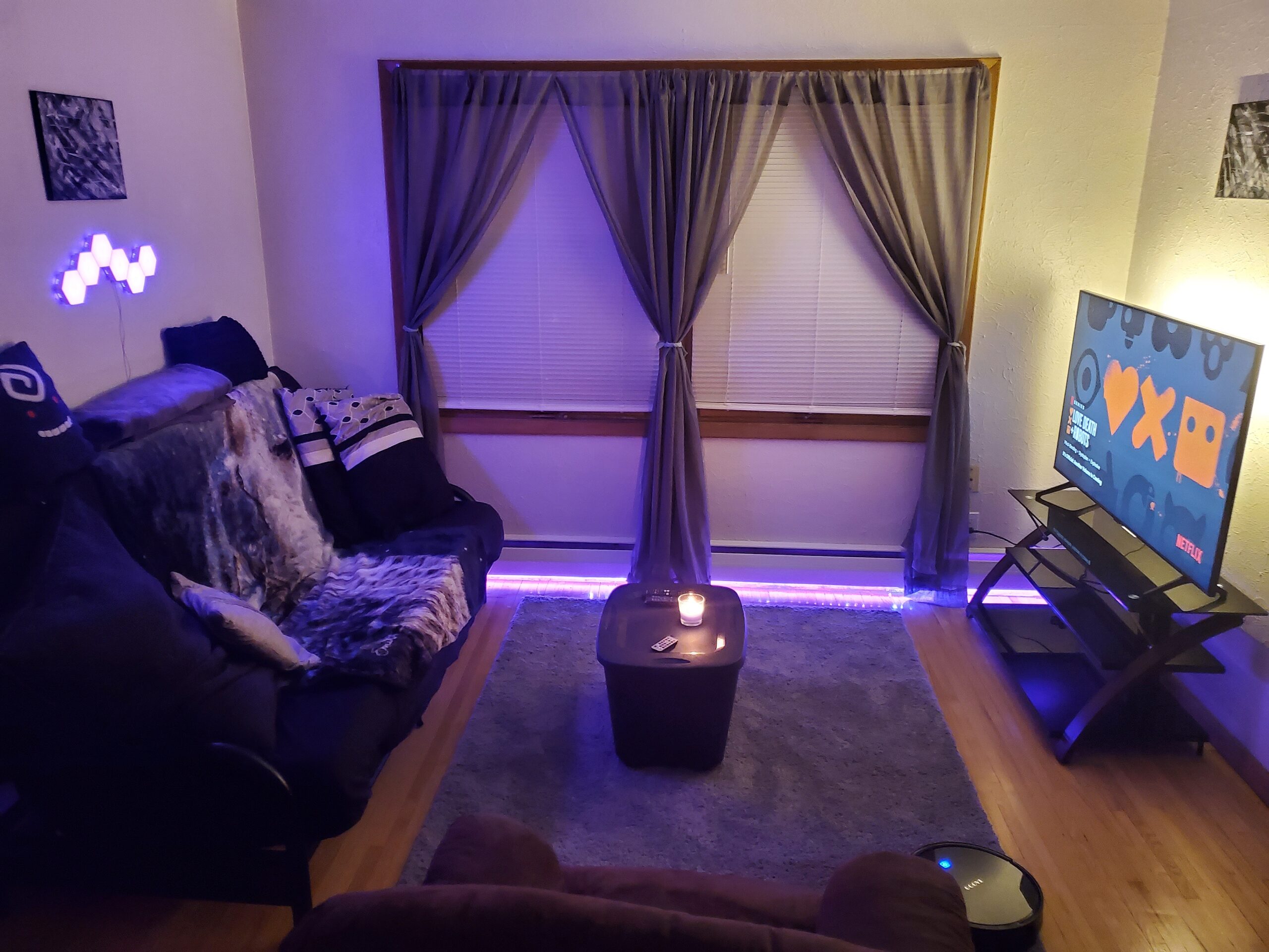 ODISTAR Hexagon Wall Light Panels (8 Pack)- Smart APP RGB Hexagonal LED Modular Lights with Remote Control, Music Sync Features for Gaming Rooms, Living Rooms, Bedrooms, DIY Enthusiasts customer photo 2