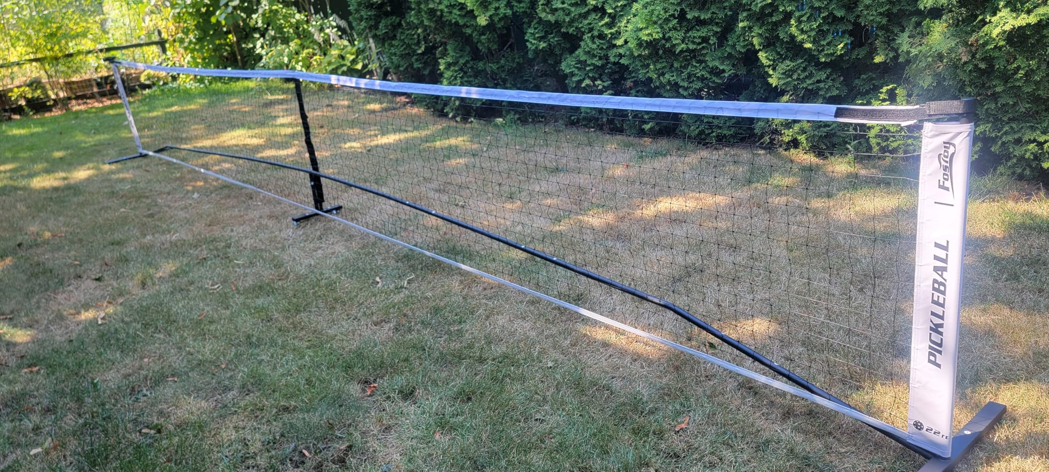Pickleball Net with Wheels, Portable 2-in-1 Pickle Ball Net with Ball Collector,22FT Regulation Size & 11FT Half Court Size, Carry Bag, Steady Metal Frame for Outdoor Indoor Driveway customer photo 2