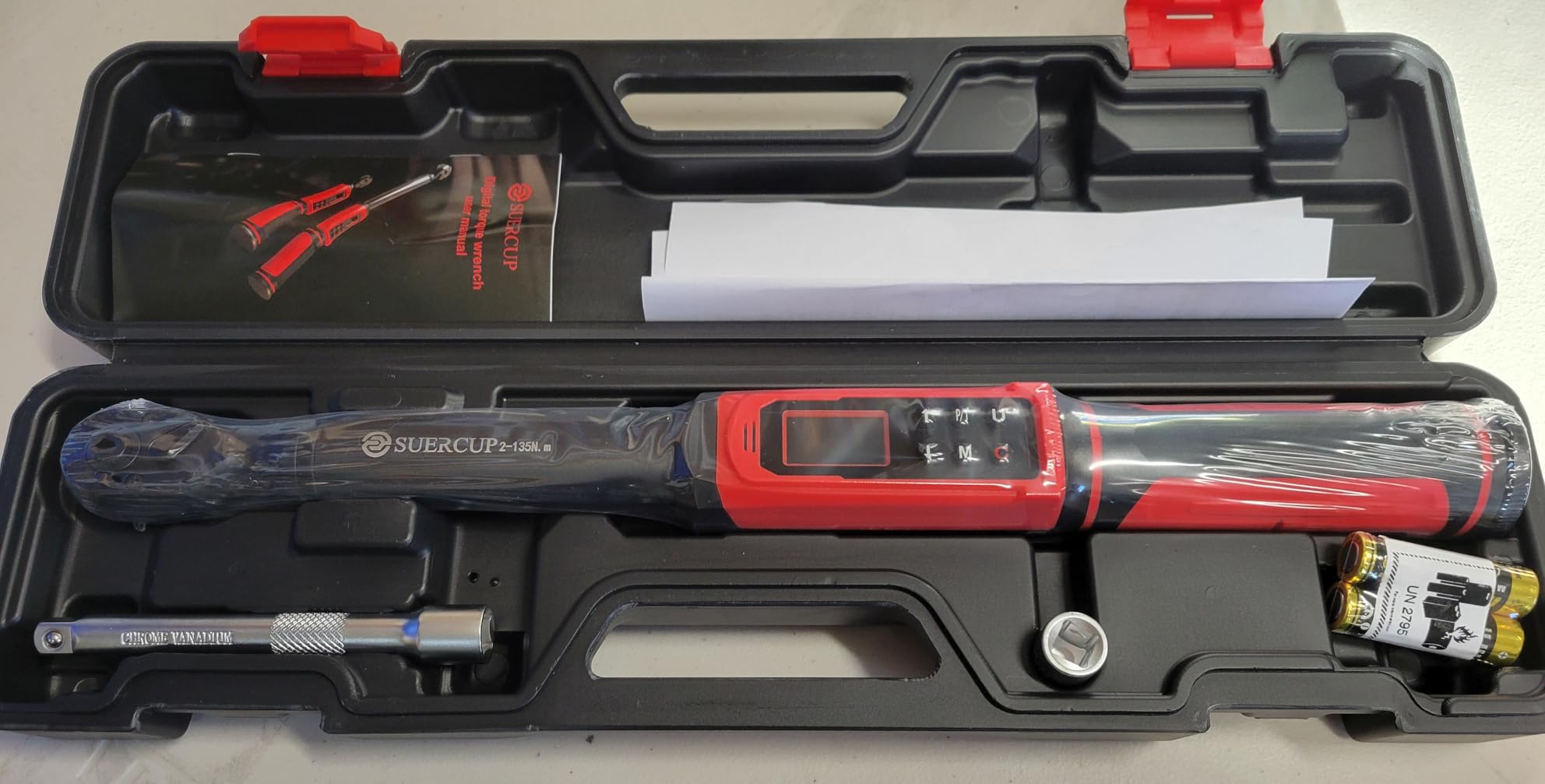 3/8-inch Digital Torque Wrench(1.5-99.6Ft.Lb/2-135Nm) ±1% Accuracy Digital Torque Wrench with Vibration, Buzzer,LED Notification and Five Units of Measure, for Motorcycle, Auto Repair customer photo 2