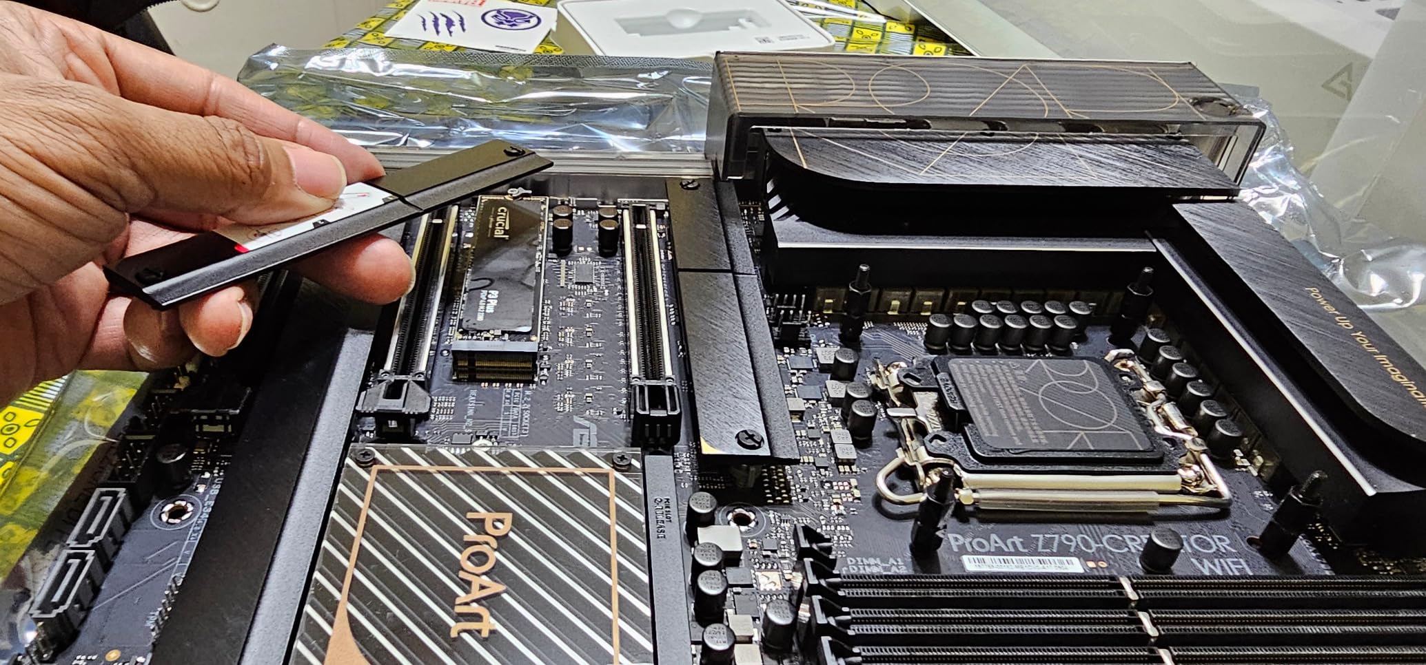 ASUS ProArt Z890-CREATOR WIFI Z890 LGA 1851 ATX Motherboard, Intel Core Ultra Processor Series 2 Ready, 16+2+1+2 stages, PCIe 5.0, DDR5, Thunderbolt 5 Type-C, 10+2.5 Gb LAN, WiFi 7, 5x M.2 customer photo 2