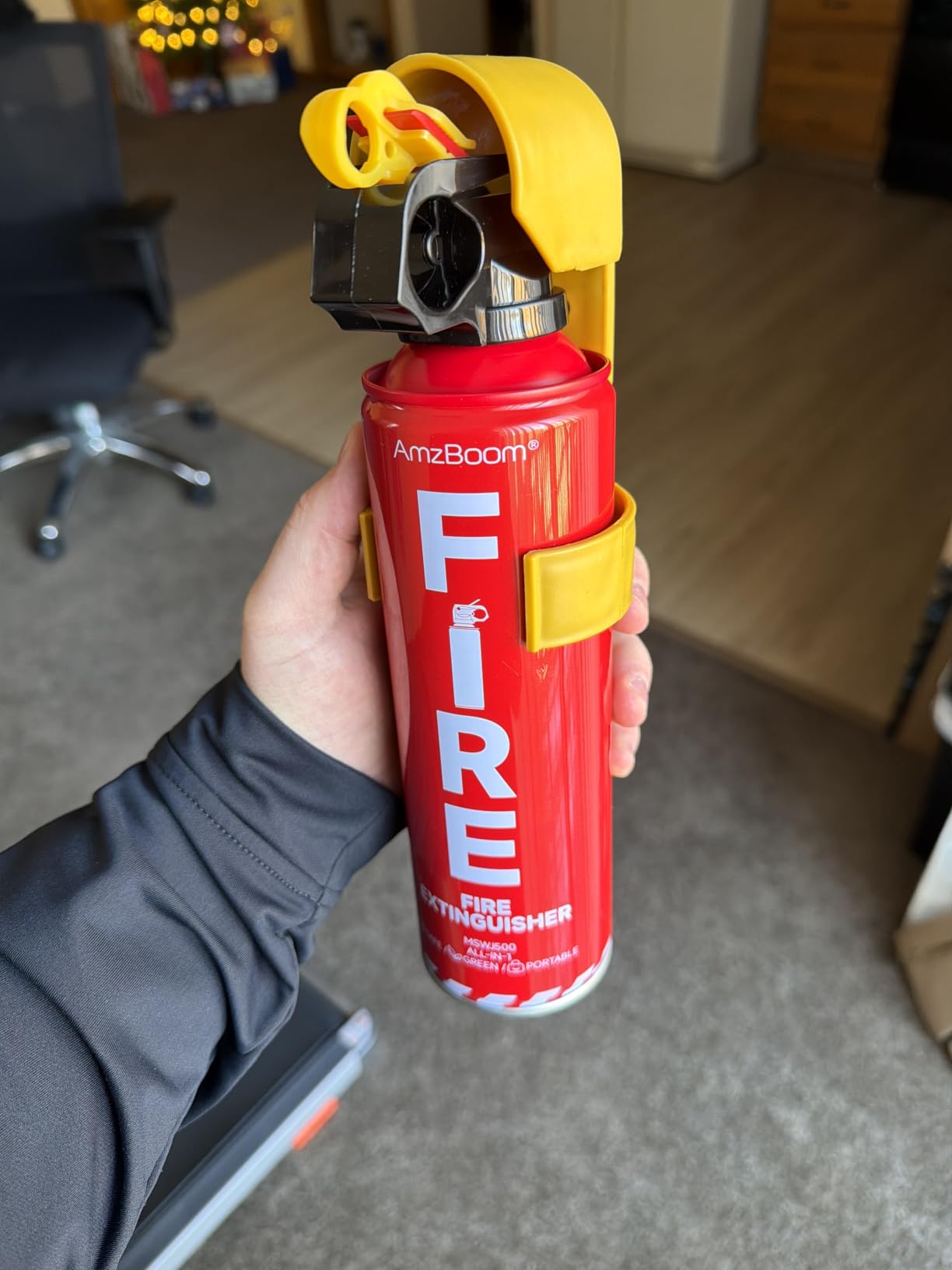 AmzBoom Fire Extinguisher for Home, Car, Kitchen, and Boat 3-Pack, Portable Extinguishing Aerosol Spray Compact A, B, C, K - Includes Mounting Brackets for Easy Access. customer photo 2