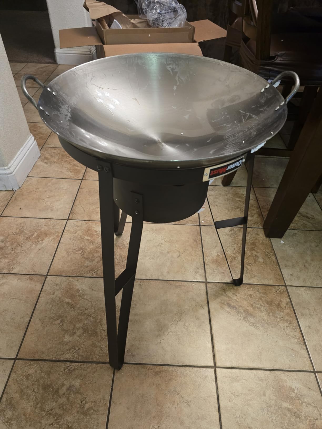 Outdoor Cooker with Iron Wok and Propane Burner, 54,000 BTU High-Pressure Gas Stove for Backyard BBQ, Tailgating & Outdoor Cooking customer photo 2