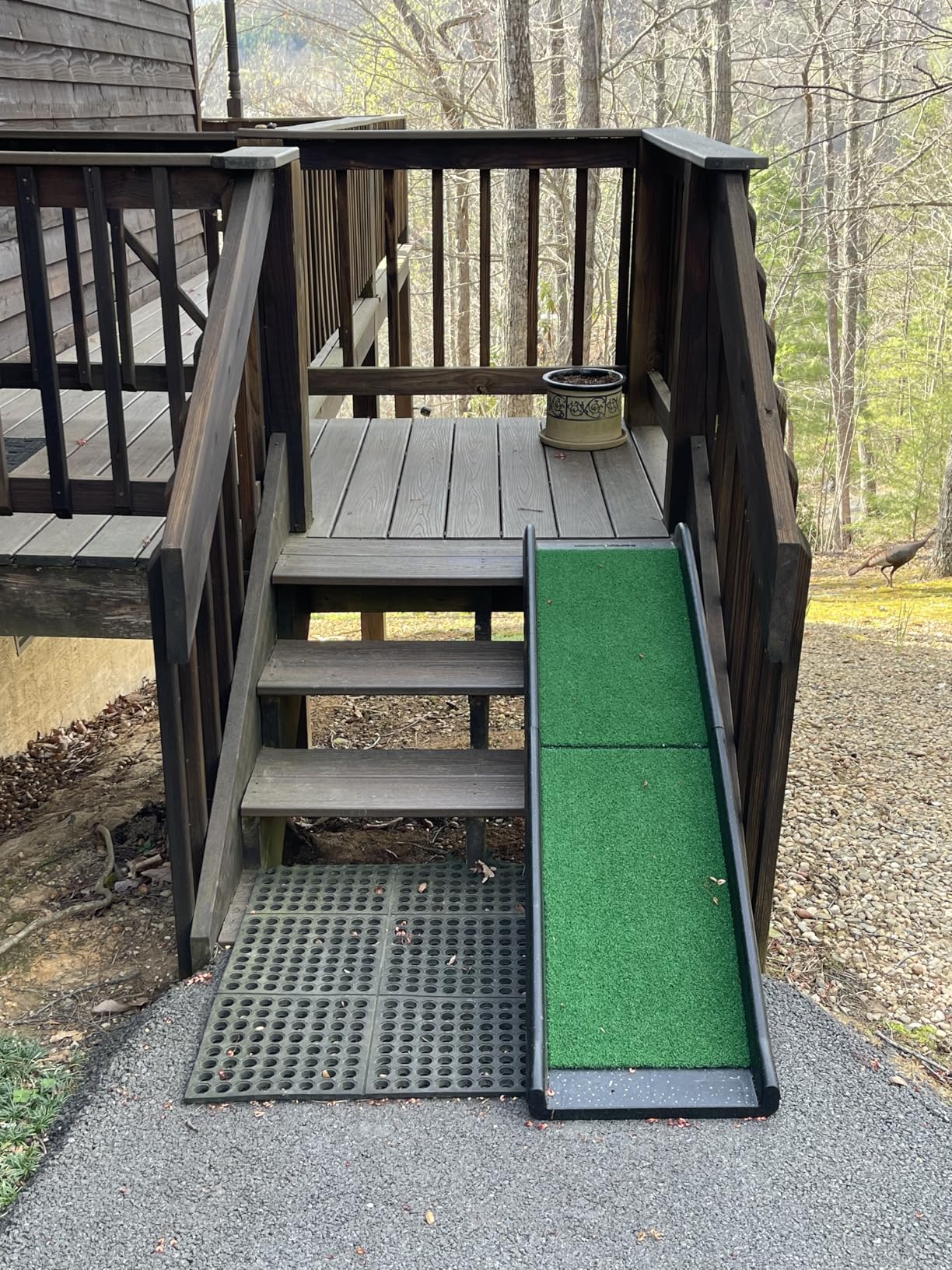 ZENY Portable Folding Dog Ramps for SUV, Truck, Car Ramp Stairs Step Ladder for Pet, Non-Slip Pet Ramp with Raised Siderails customer photo 1