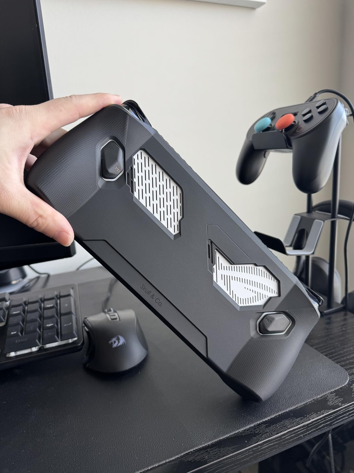 Skull & Co. GripCase for ROG Ally X (2024 Model): A Soft Protective Case with Textured Grips Full Protection and Stand, Shock-Absorption Non-Slip and Anti-Scratch Cover Design - Black customer photo 2