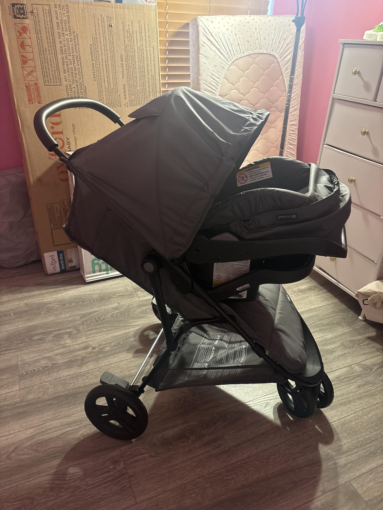 Baby Trend Venture 3-Wheel Stroller Travel System, Stellar Grey customer photo 2