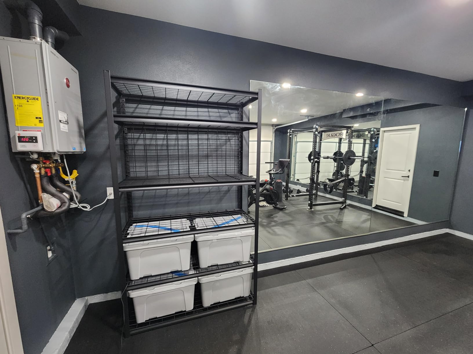 reibii garage shelving 3000 lbs storage shelves adjustable metal shelving, 5 tier garage shelves for basement, warehouse, kitchen, pantry, commercial, 72