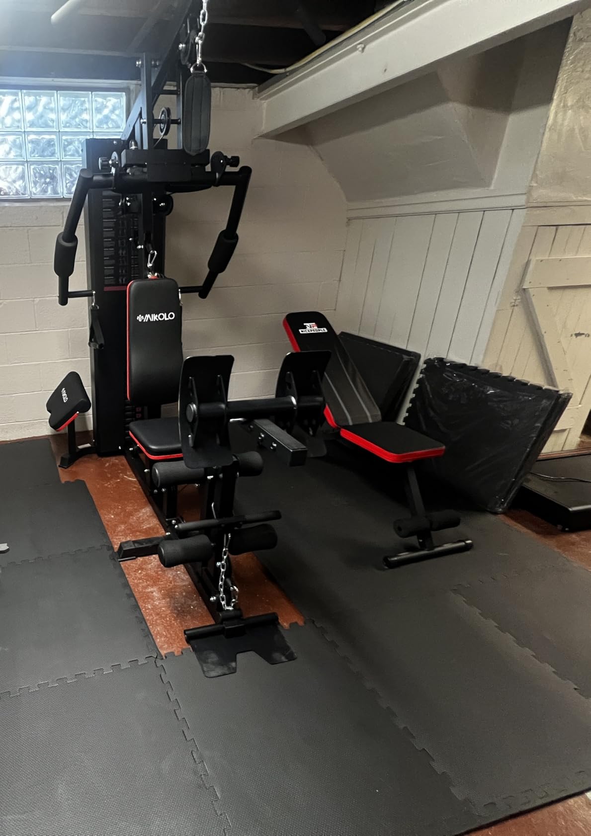 Mikolo Home Gym, Workout Station with 150LBS Weight Stack, Multifunctional Home Gym Equipment customer photo 2