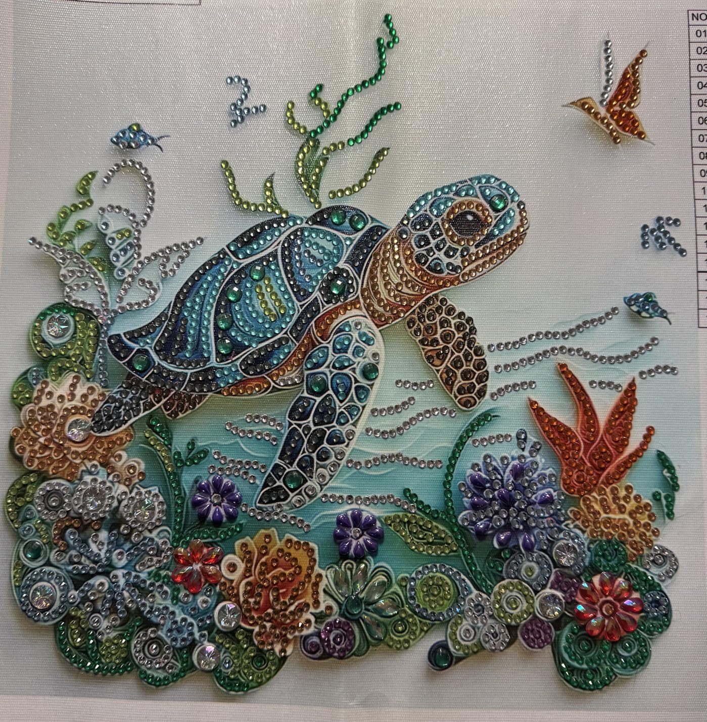 ZQEATRY Sea Turtle Animal Special Shape Diamond Art Kits for Adults,5D Diamond Painting Kits for Beginner,DIY Diamond Crystal Rhinestones Painting Kits for Home Wall Decor Gift 11.8 X 11.8inch customer photo 1