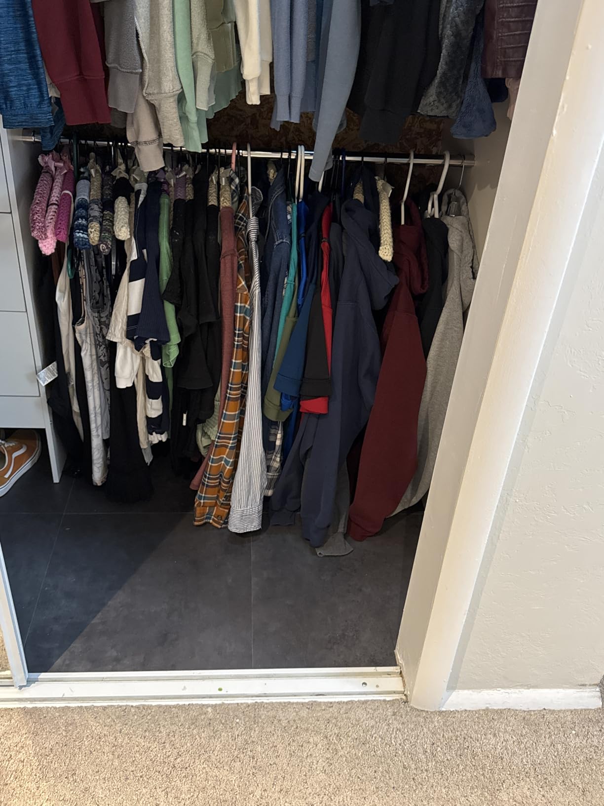8FT Closet System, 96'' Closet Organizer System with 3 Hanging Rods, Wall Mount Bedroom Wardrobe with 3 Drawers Walk-in Closet customer photo 1