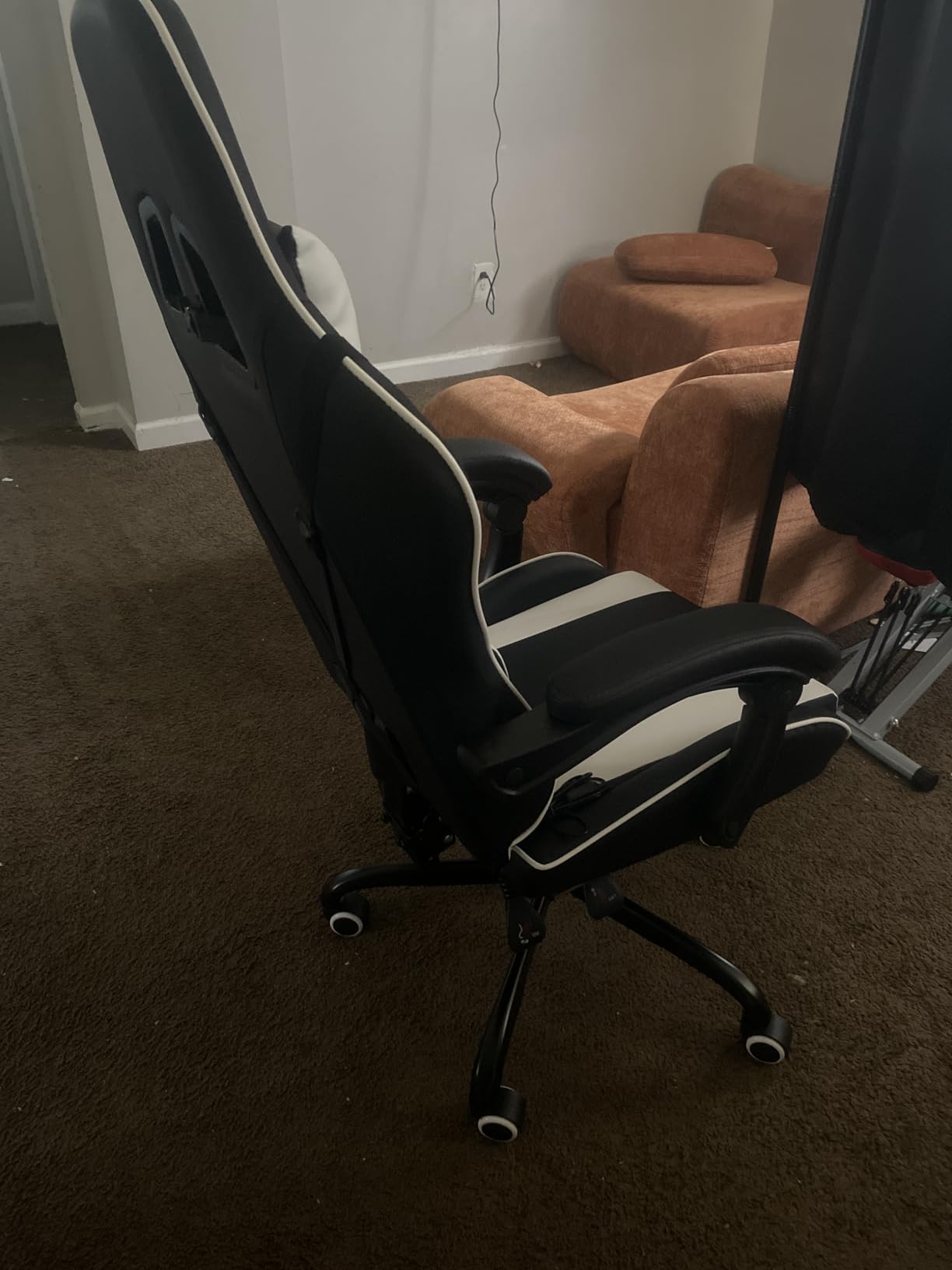 Homall Gaming Chair, Video Game Chair with Footrest and Massage Lumbar Support, Ergonomic Computer Chair Height Adjustable with Swivel Seat and Headrest (RGB Dark Black) customer photo 2