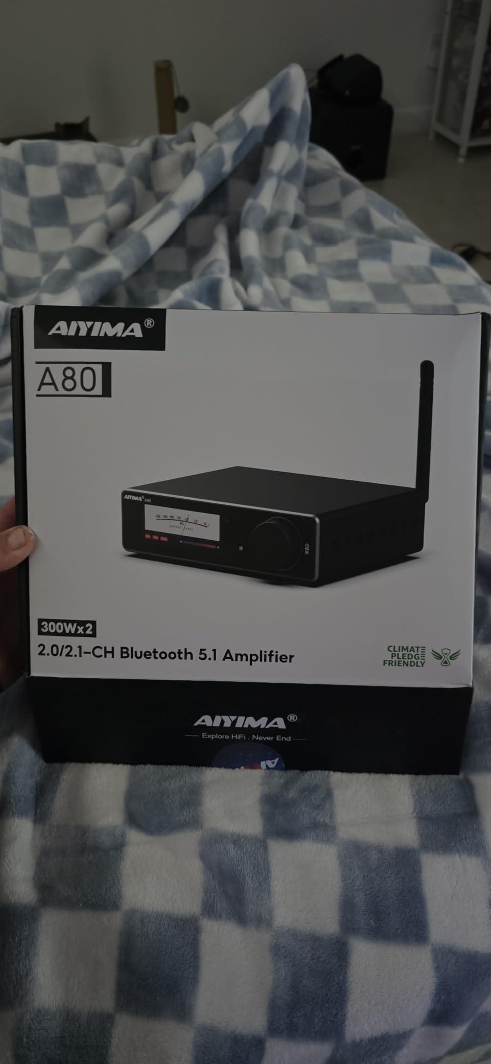 AIYIMA A80 Bluetooth Stereo Amplifier DAC HiFi Home Audio Component TPA3255 with PFFB, 2 Channel Hi-Res Class D Power Amp customer photo 1