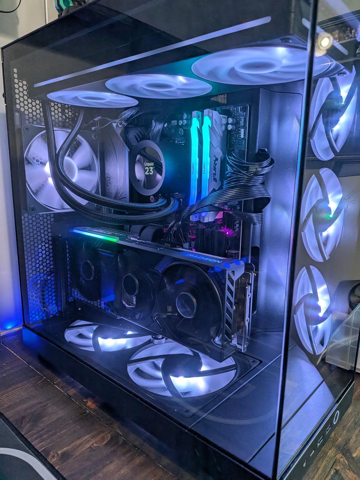NZXT F420 RGB Core - 420mm Single-Frame Fan Unit with 3 x 140mm RGB Fans - Speed & Lighting Control - High Static Pressure & Airflow - Fluid Dynamic Bearings - 8 aRGB LEDs Per Fan - Black customer photo 2