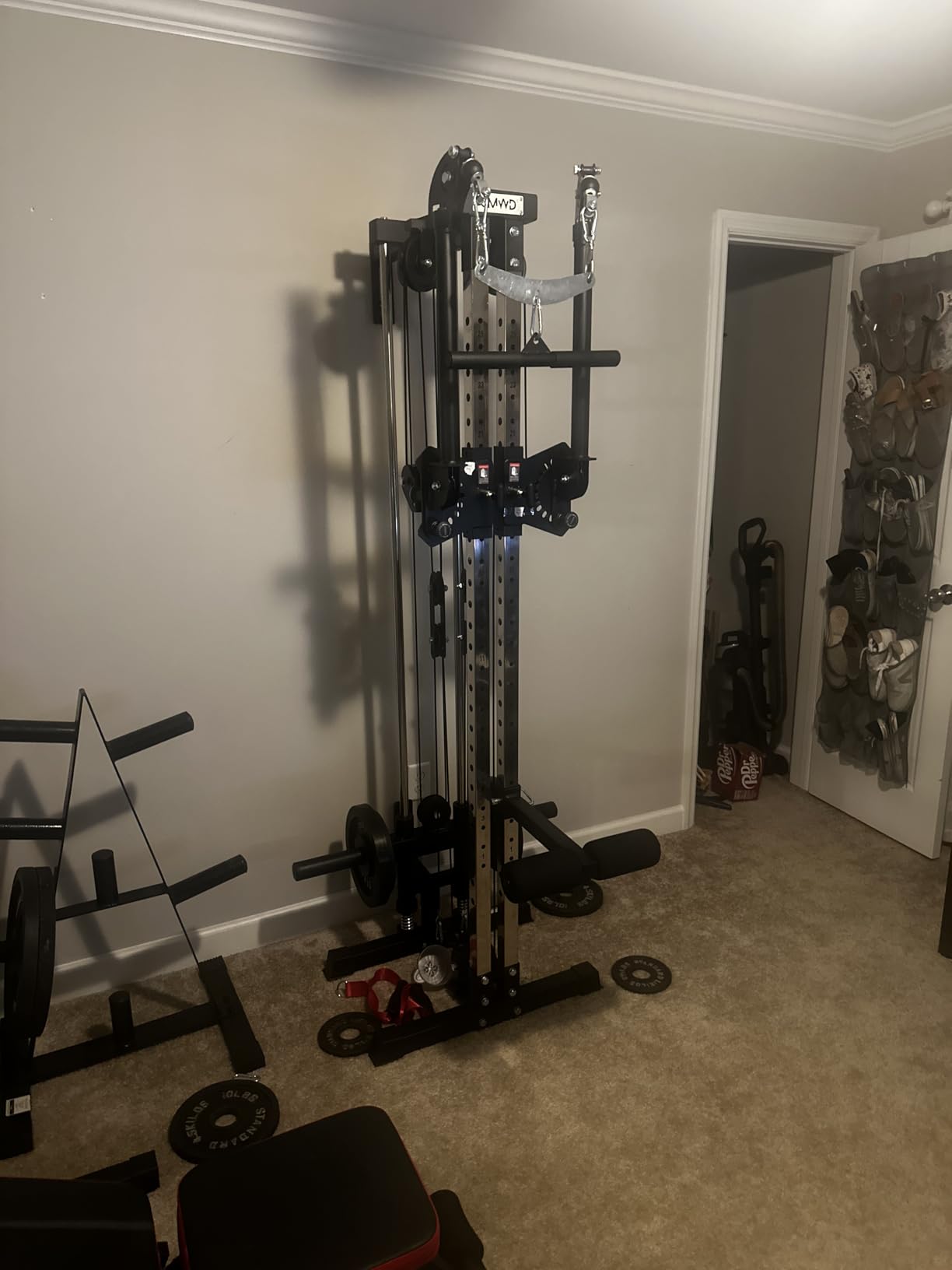 GMWD Cable Machine Home Gym, Wall Mounted Cable Machine with Dual Swivel Arms and 22 Adjustable Positions, All-in-One Cable Crossover Machine for Home Gym customer photo 1