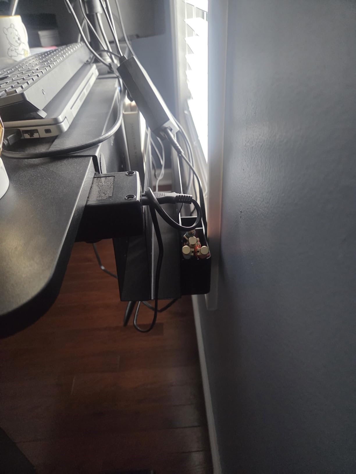 Under Desk Cable Management Tray Small - Clamp-Mounted Wire Organizer & Cord Management Under Desk Holder, No-Drill Metal Cable Tray for Home Office (Black) customer photo 1