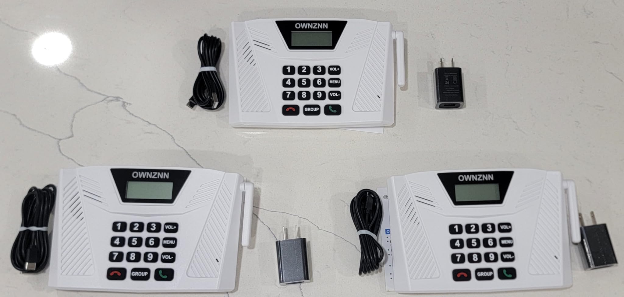 Intercoms Wireless for Home Hands Free, 2024 Upgraded Intercom 5300ft with Automatic Answer, 9 Channel Full Duplex Home Intercom System Fit for Hospital Business House(6 Packs White) customer photo 2