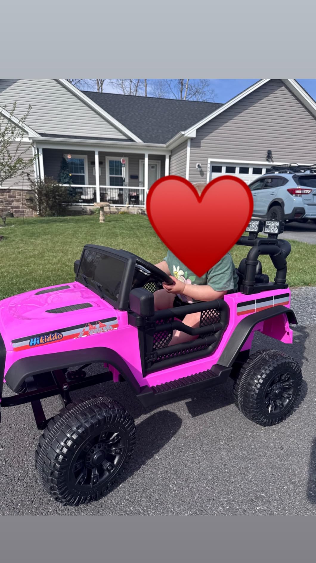 Hikiddo 24V Kids Ride on Car, Kids Electric Vehicles Car Ride on Toy Truck for Toddlers 3-5 w/Remote Control, 400W Motor - Pink customer photo 1