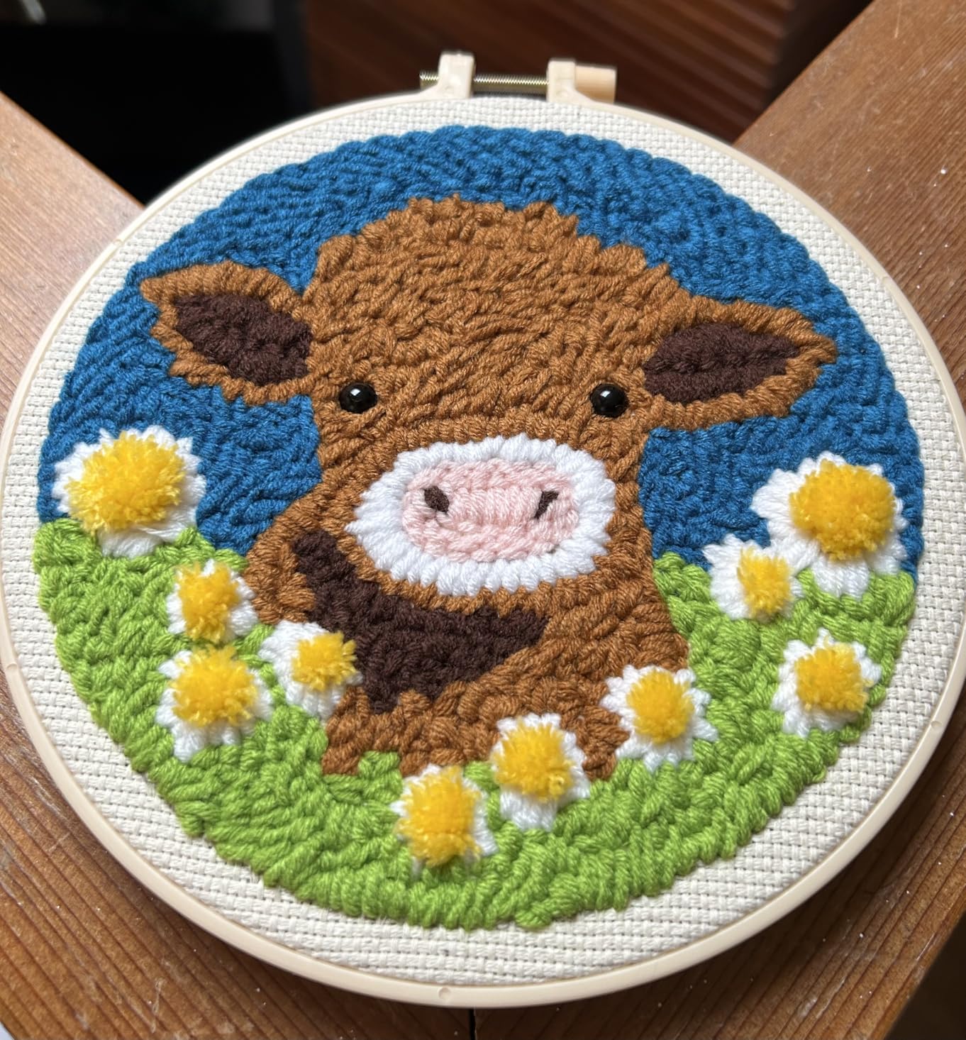 DIY Punch Needle Kits for Beginners Green Sea Turtle with Hoop Embroidery Punch Needle Starter Craft Set Easy for Adults and Children Festival Gift and Decoration 20x20cm-5 customer photo 1