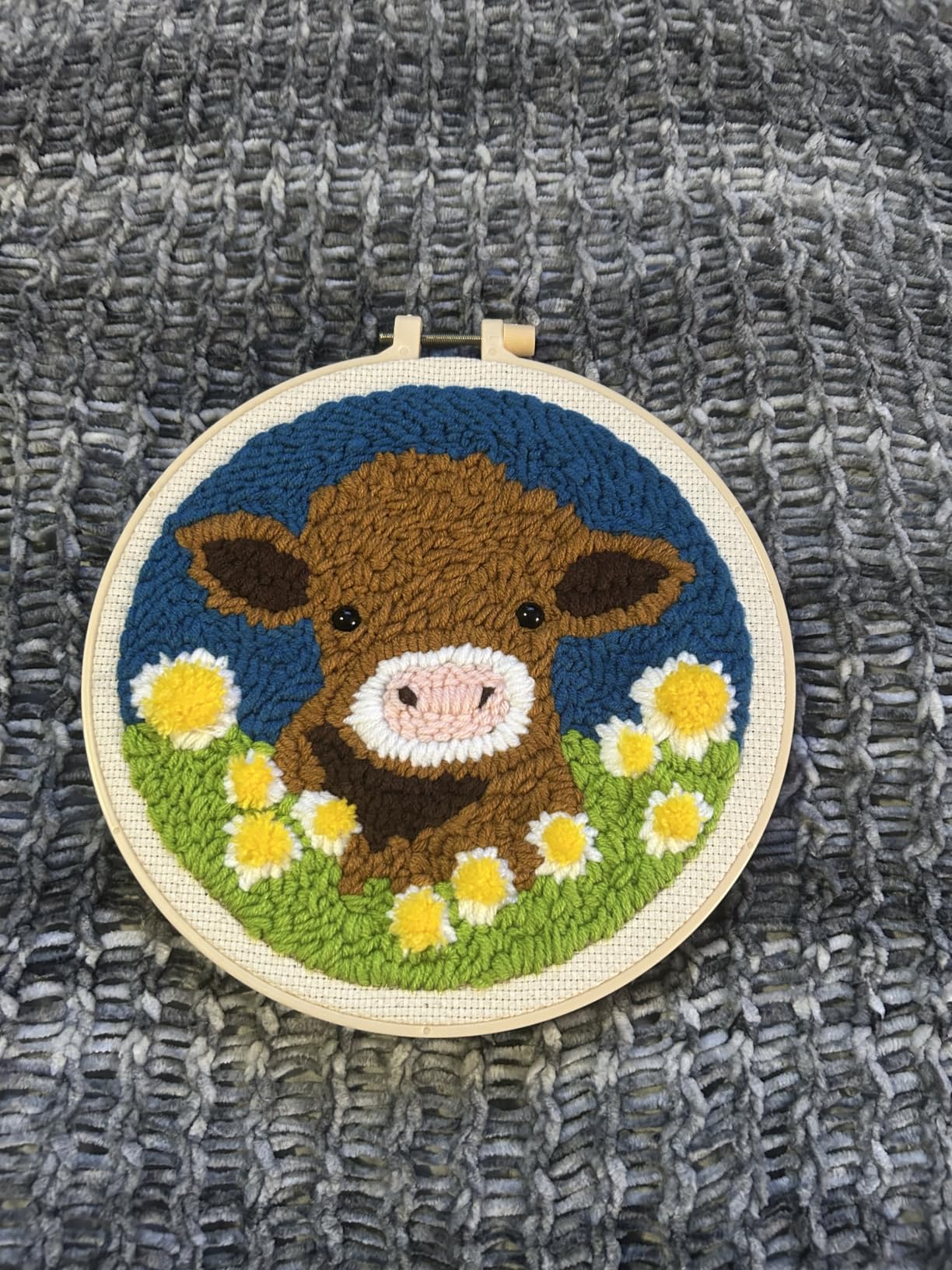 DIY Punch Needle Kits for Beginners Green Sea Turtle with Hoop Embroidery Punch Needle Starter Craft Set Easy for Adults and Children Festival Gift and Decoration 20x20cm-5 customer photo 2
