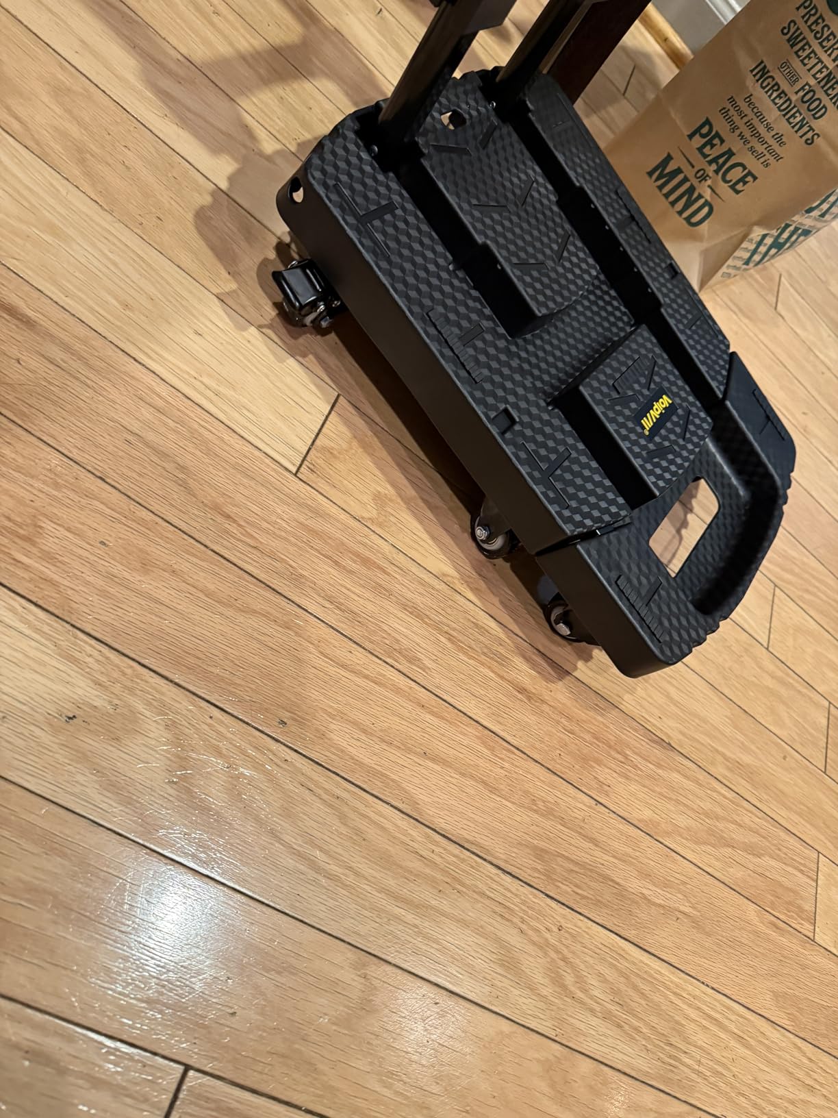 Voipvvii Folding Hand Truck 500lbs, Portable Heavy Duty Dolly Cart, 6 Wheels Collapsible Luggage Cart with 2 Elastic Ropes - Compact Trolley Cart for Easy Moving - Ideal Hand Cart for Travel and More customer photo 2
