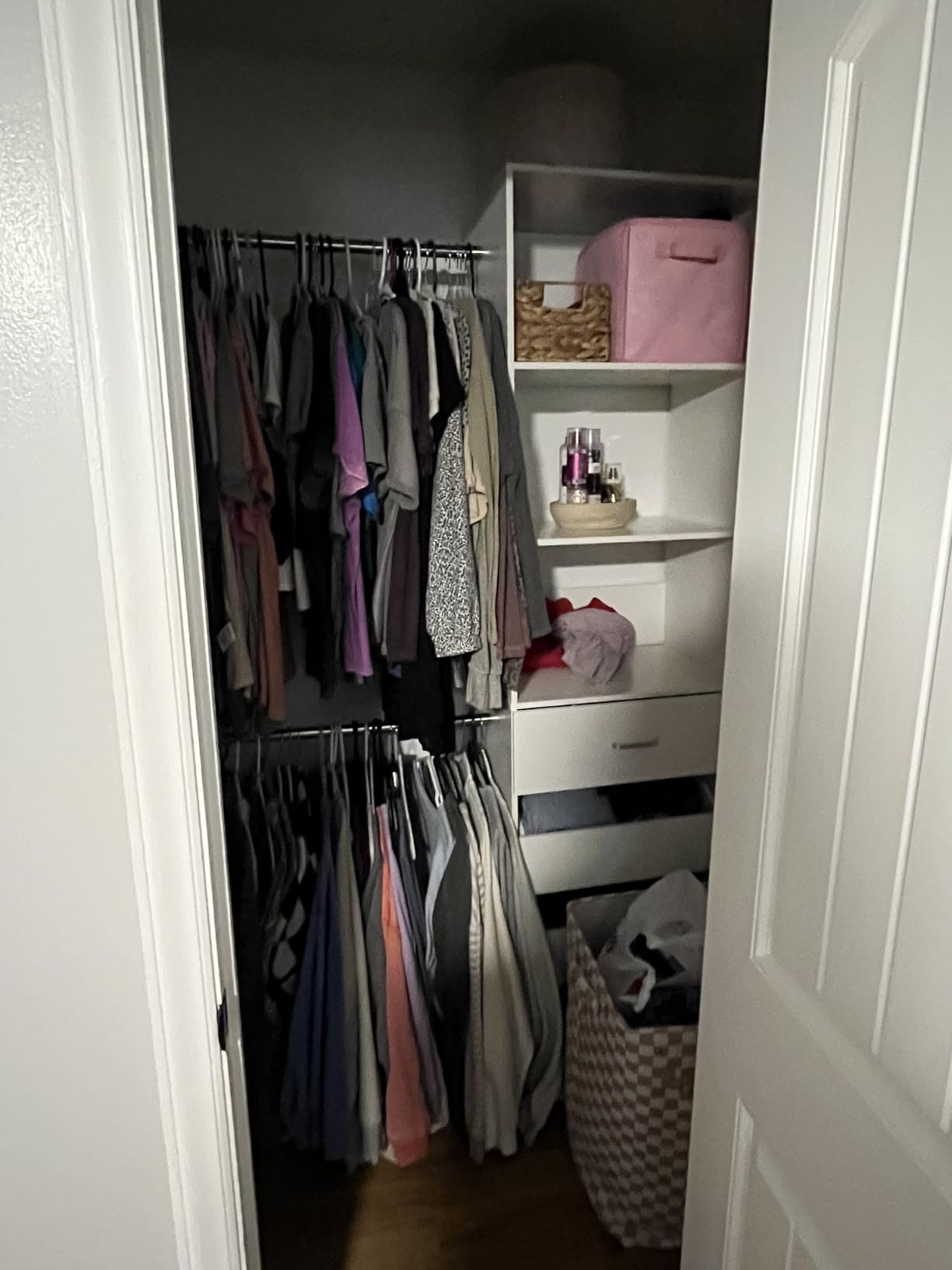 Aheaplus Closet System, 4-9Ft Closet Organizer with 4 Wooden Drawers, Wood Closet Organizer System with Tower, Walk-in Closet Organizer customer photo 2