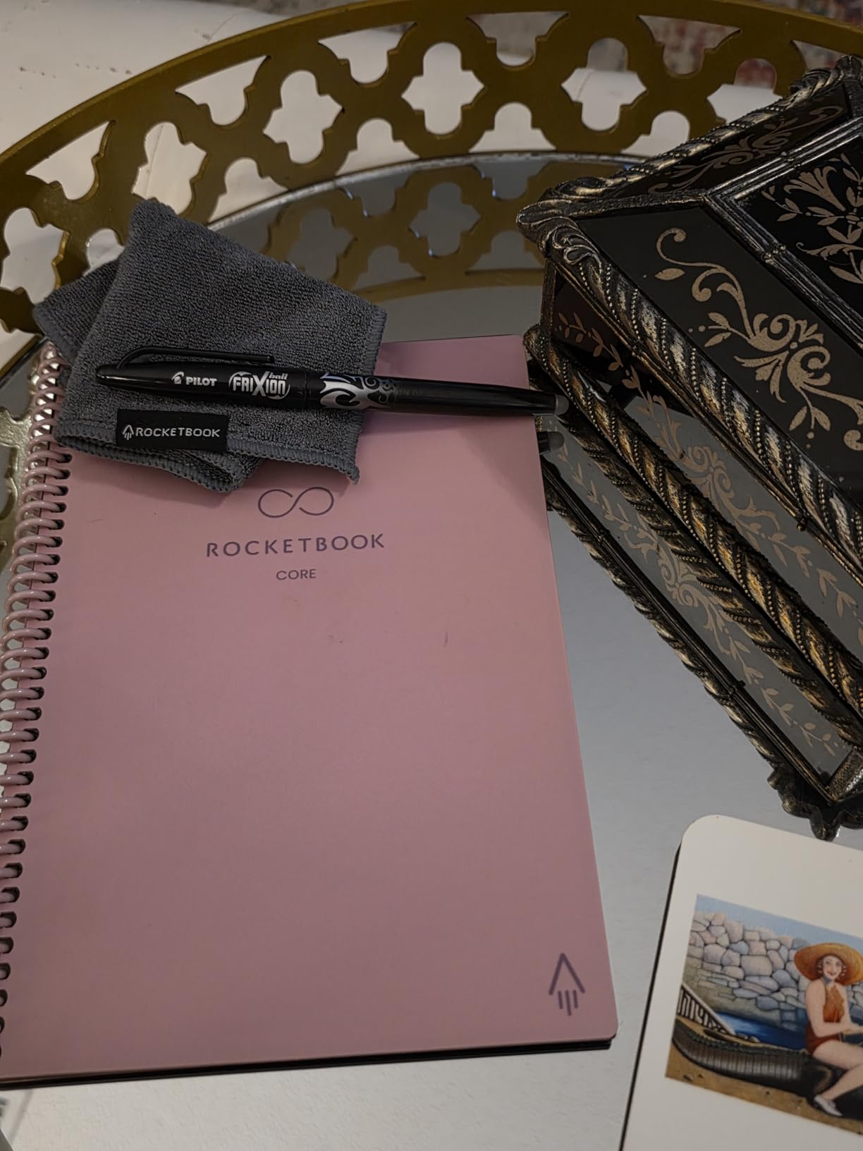 Rocketbook Core Reusable Smart Notebook, Lined Pages For School, Work and Creative Projects, Executive Size 6x8.8, Black - Premium customer photo 2