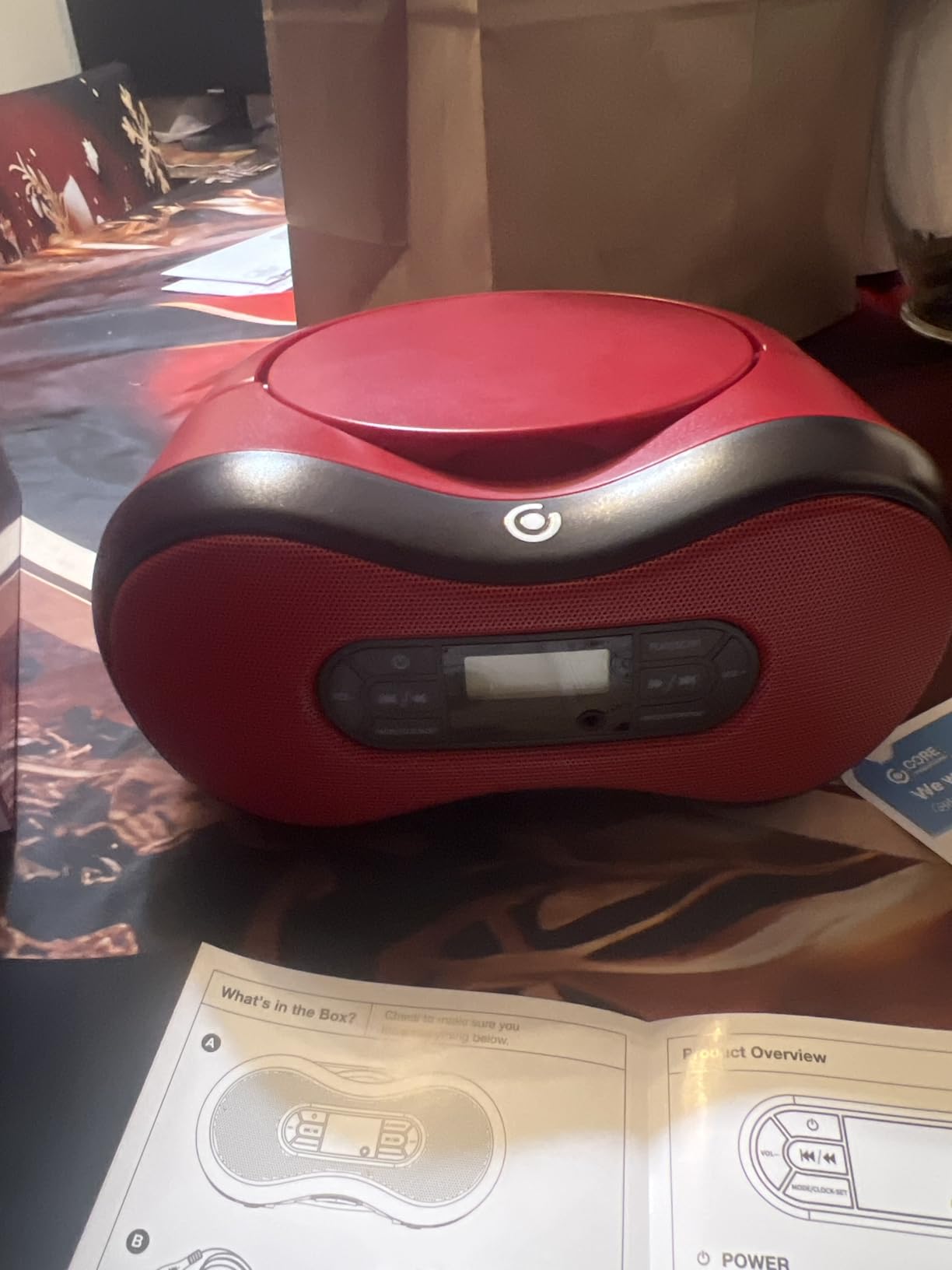 Core Innovations Portable Bluetooth CD Boombox with Digital FM Radio customer photo 2