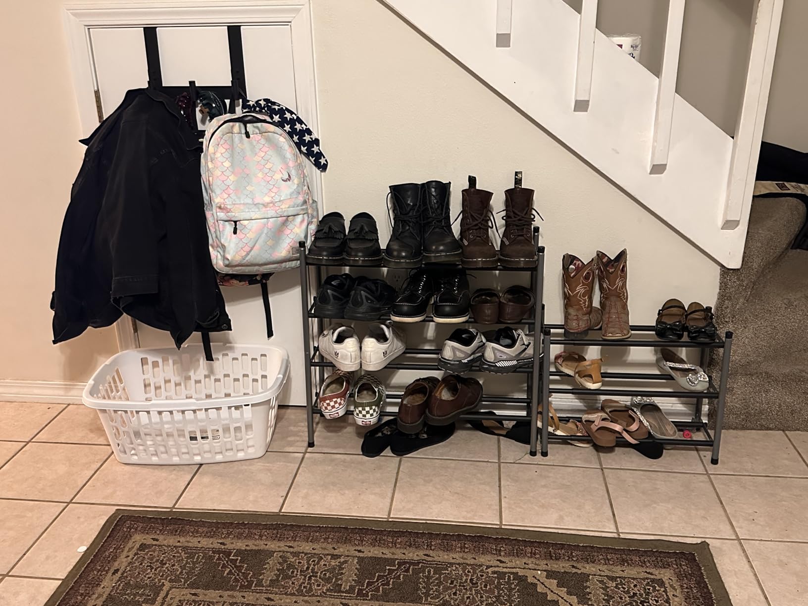 STORAGE MANIAC 10-Tier Expandable Shoe Rack, 44 Pairs Tall Vertical Shoe Rack, Heavy-Duty Metal Adjustable Shoes Organizer for Closet, Entryway, Hallway, Garage, Front Door, Shoes Shelves, Black customer photo 1