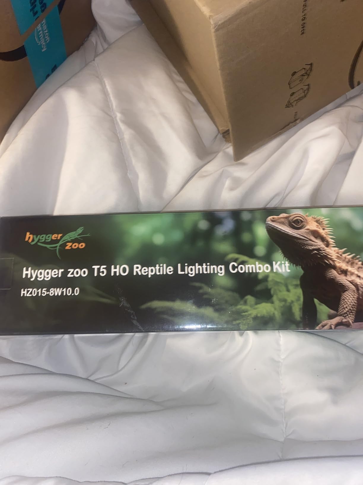 T5 UVB Reptile Light Fixture HO UVB Bulb Lighting Combo Kit, 10.0 UVB Light for Reptiles Terrarium Hood with 8W Reptile Light Bar UVA UVB Desert Lamp for Bearded Dragon Turtle Tank, 12 Inch customer photo 2