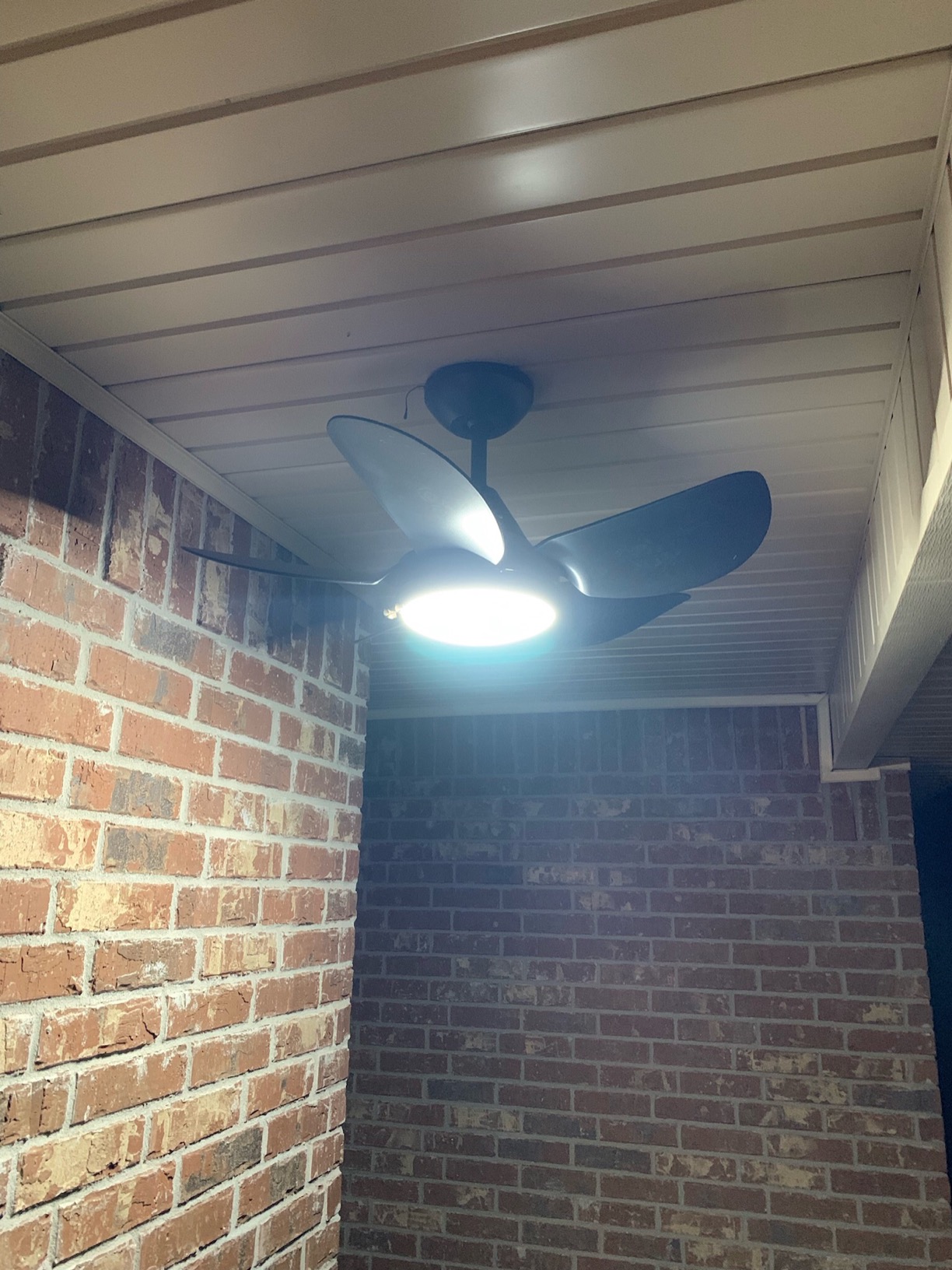 72 Inch Ceiling Fan with Light, Indoor/Outdoor Large Ceiling Fans with Lights for Kitchen Living Room Patio, 9 Blade Black Reversible Quiet DC Motor, 6 Speeds, Dimmable, 3 CCT (Dual Finish) customer photo 2