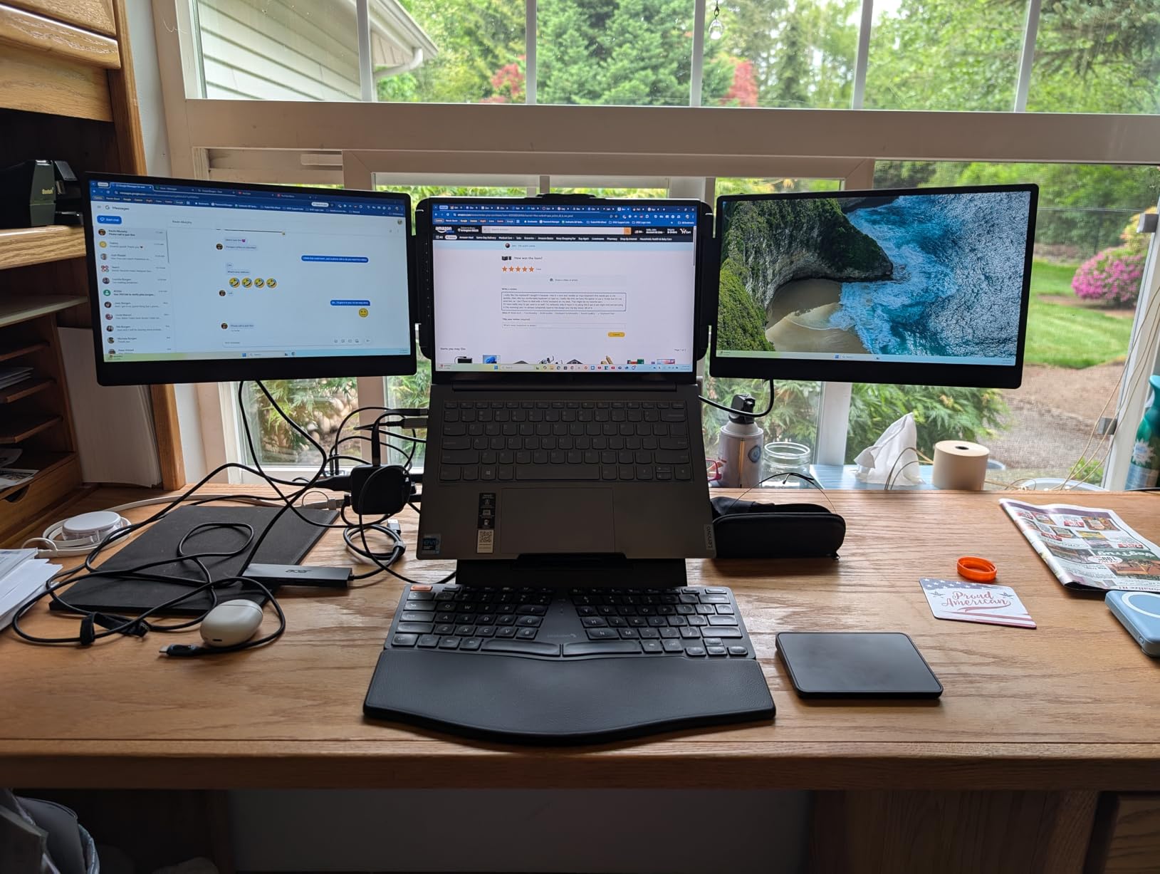 ProtoArc Wireless Ergonomic Keyboard, EK04 2.4GHz USB Wireless Ergo Keyboard with Separate Numeric Keypad, Split Design, Hard Wrist Rest customer photo 2