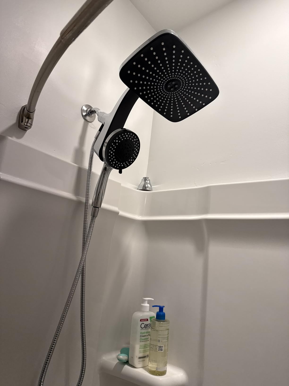 High Pressure Rain Shower Head: Upgrade Shower Heads with Handheld Spray Combo with Fixed Showerhead and 10 Sprays Handheld Shower Head, Detachable Shower head Built-in Magnetic Docking and Power Jets customer photo 1