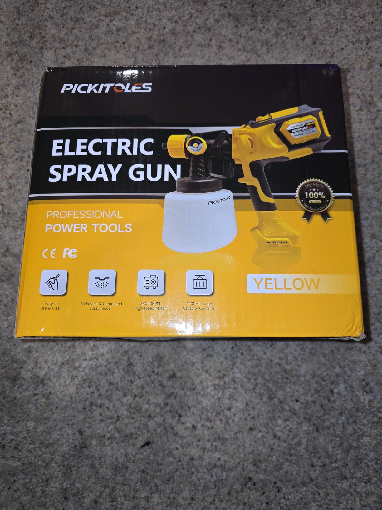 1000W HVLP Paint Sprayer High-Efficiency Electric Spray Gun with 6 Nozzles, Variable Patterns & Adjustable Flow customer photo 1