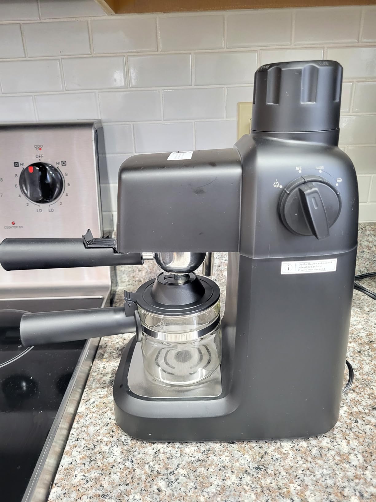 KEENSTAR 3.5Bar Espresso Machine with Milk Frother, 800W Compact Espresso and Cappuccino Machine with Preheating Function, 4 Cup Espresso Maker for Cappuccino or Latte, Gift for Coffee Lover customer photo 1