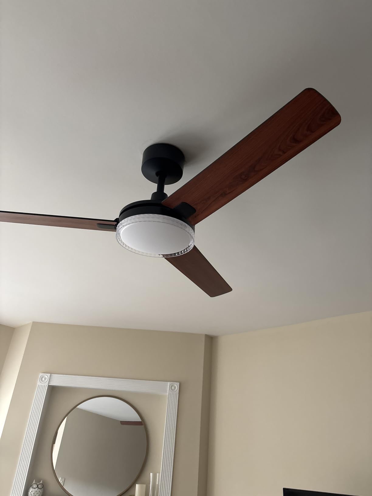 Dreo Smart Ceiling Fans with Lights, 42 Inch Black Ceiling Fan, 12 Speeds & 3 Fan Modes, Stepless Color Tones, Dimmable LED Light, 1-12H Timer, Quiet DC Motor, Remote/APP/Alexa/Wall Switch Control customer photo 1