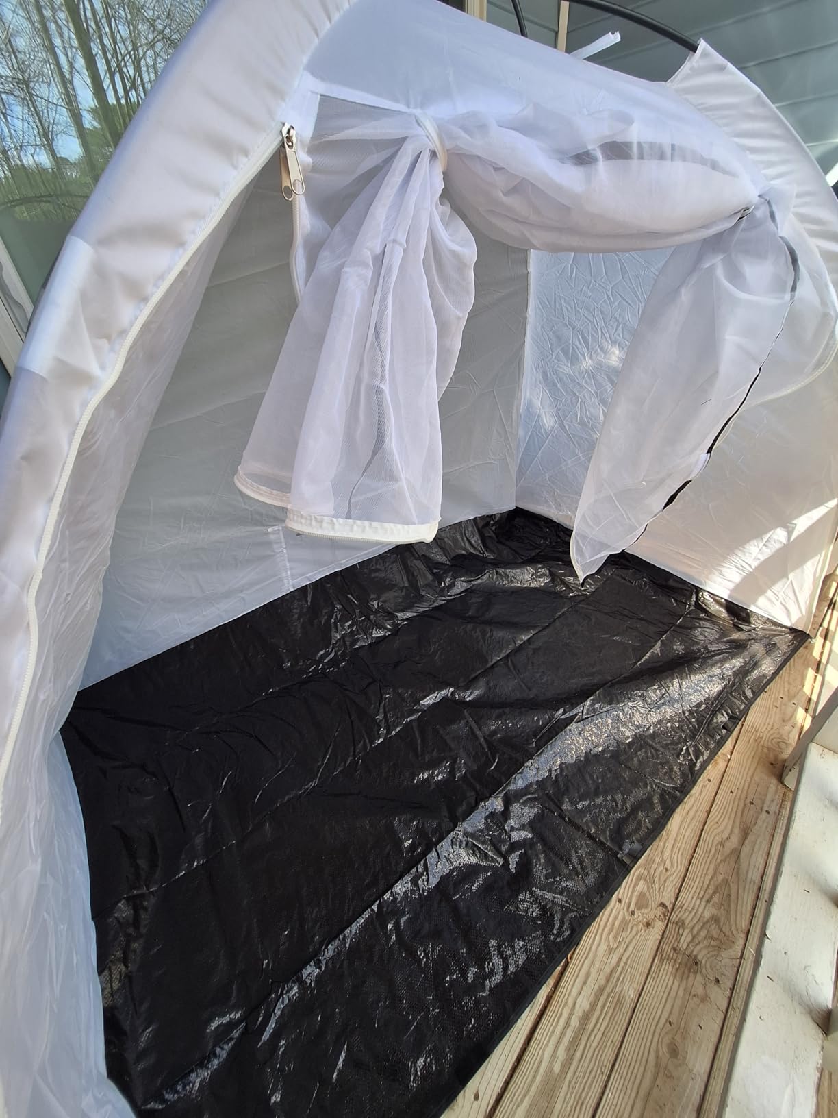 Portable Paint Booth Tent - 10x8x6.6ft Larger Spray Paint Tents with Built-in Floor, Mesh Screen, and Ground Stake, Spray Booths Painting Tent Station for Furniture DIY Hobby Tool, Spray Paint Shelter customer photo 2