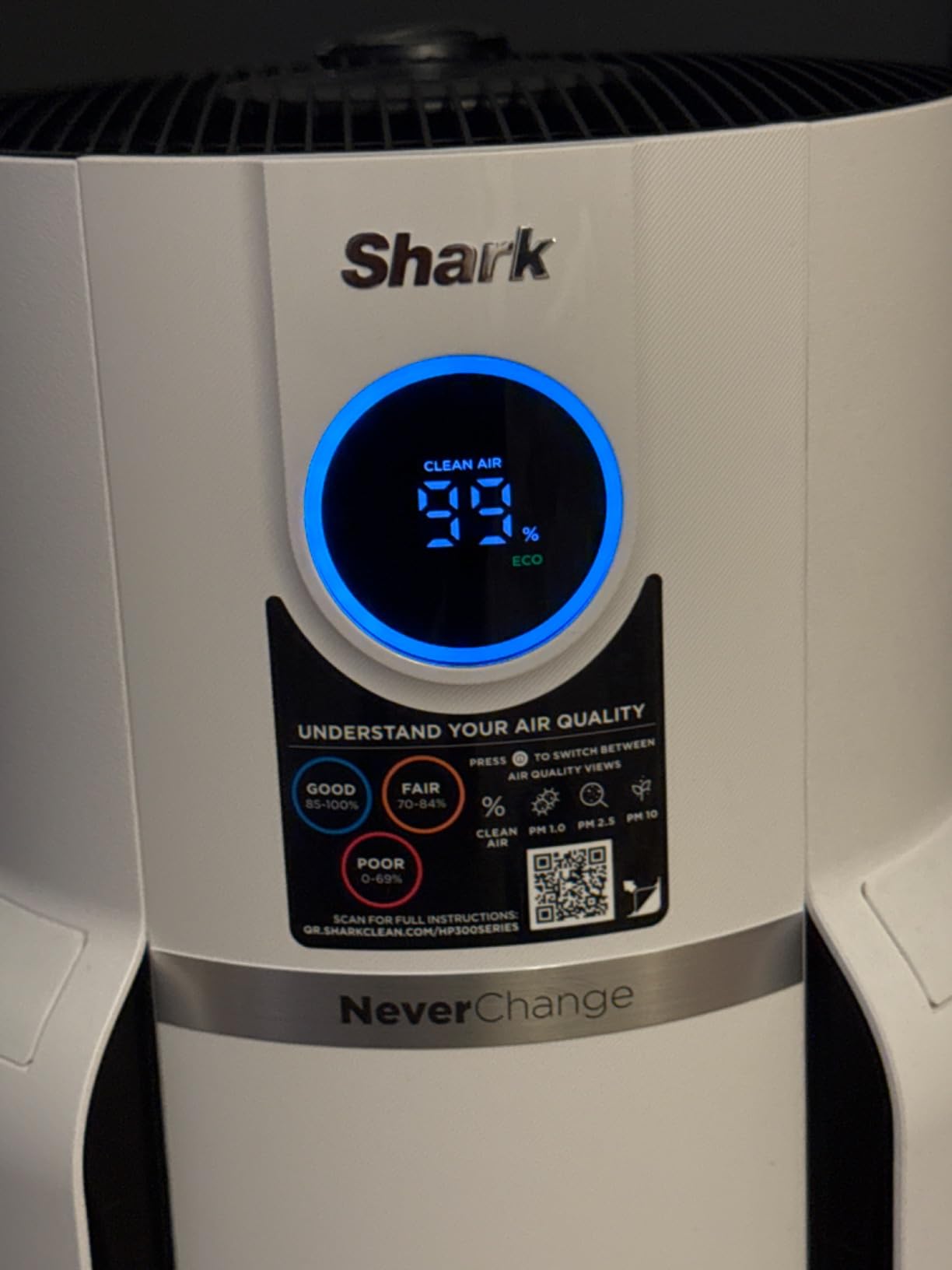 Shark Air Purifier for Home, NeverChange Compact Pro, HEPA-Exceeding Filter, HP071BRN, Winter Fog customer photo 1