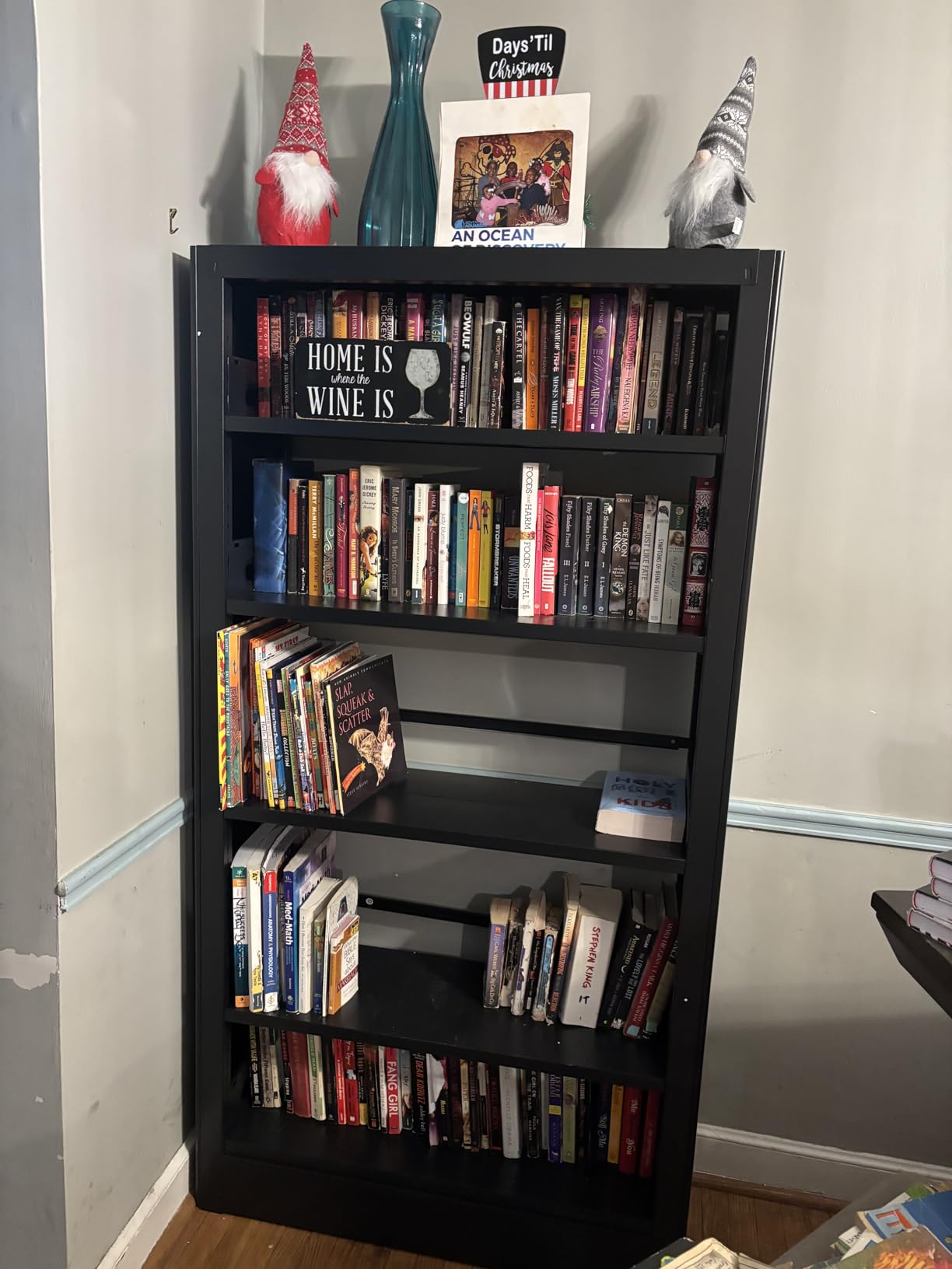 5 Tier Metal Bookshelf, Black 69