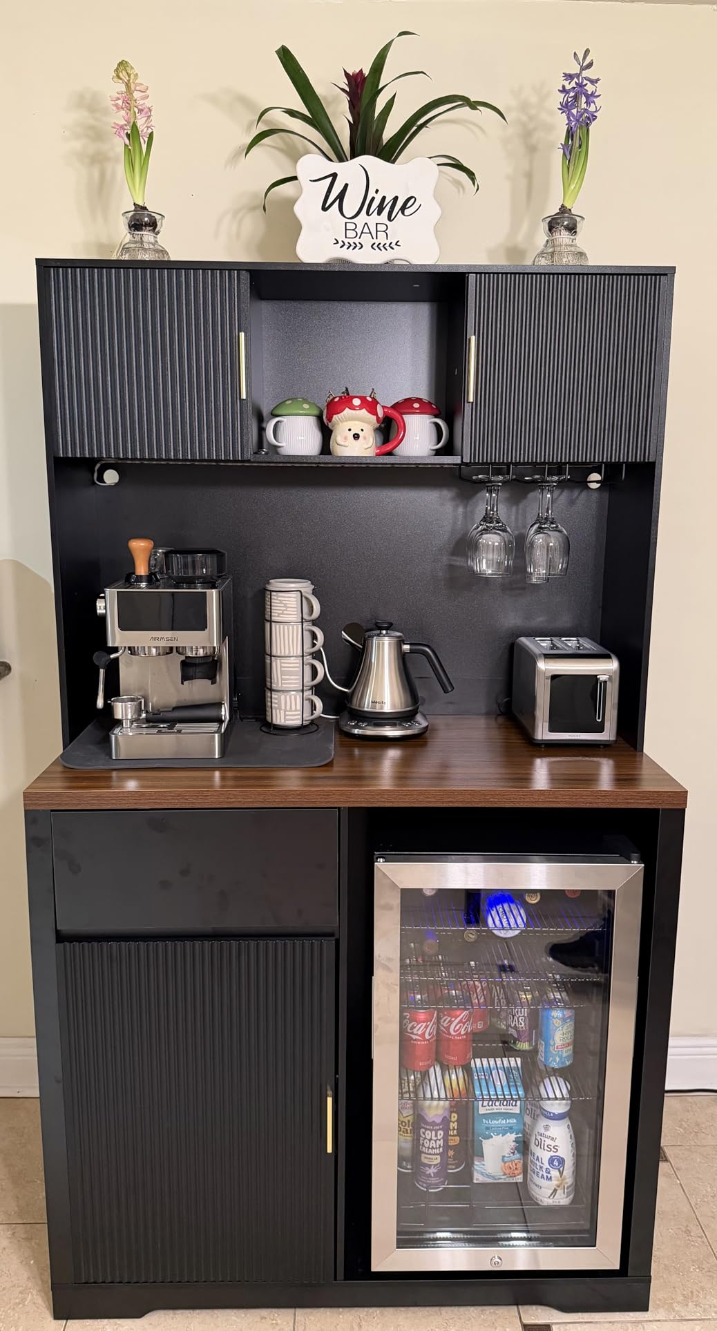 Tylza Commercial Refrigerator with Glass Door Display Beverage Fridge, 350L Upright Beverage Cooler Merchandiser - Black customer photo 1
