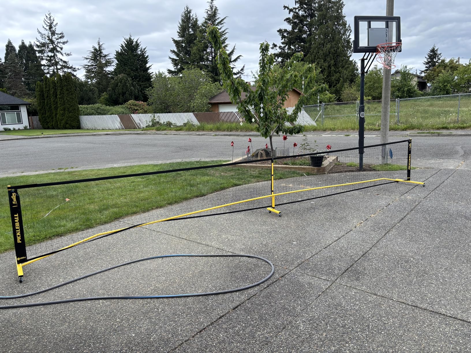Pickleball Set Net with Wheels, Portable 3in1 Pickle Ball Net with Carry Bag- 3 Size Options, Designed for All Weather Conditions, Steady Metal Frame & Take Down for Practice & Games customer photo 1