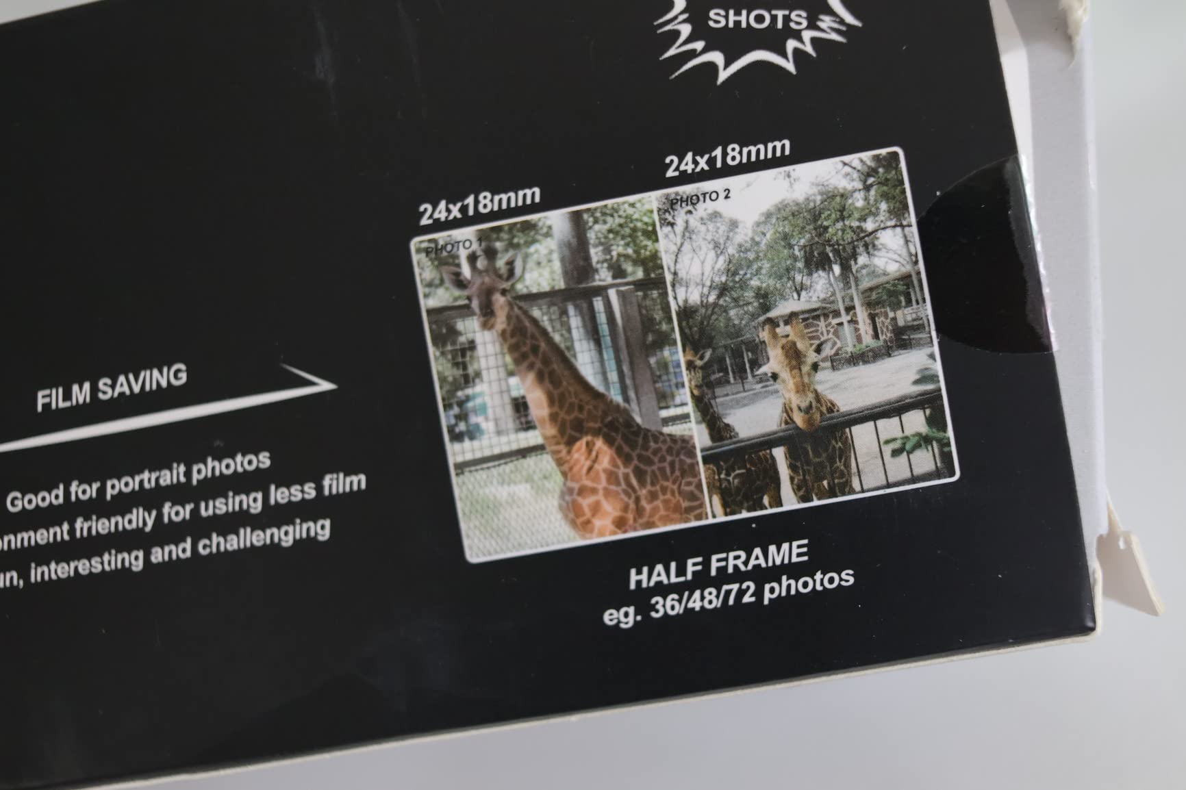 1 Shot Point and Shoot 35mm Film Camera, Reusable Retro Half Frame Camera, Built in Flash, Included One Roll ASA/ISO 400 Black & White Film 18 Exp., (36 Shots) Battery Not Included (Mocha Color) customer photo 2