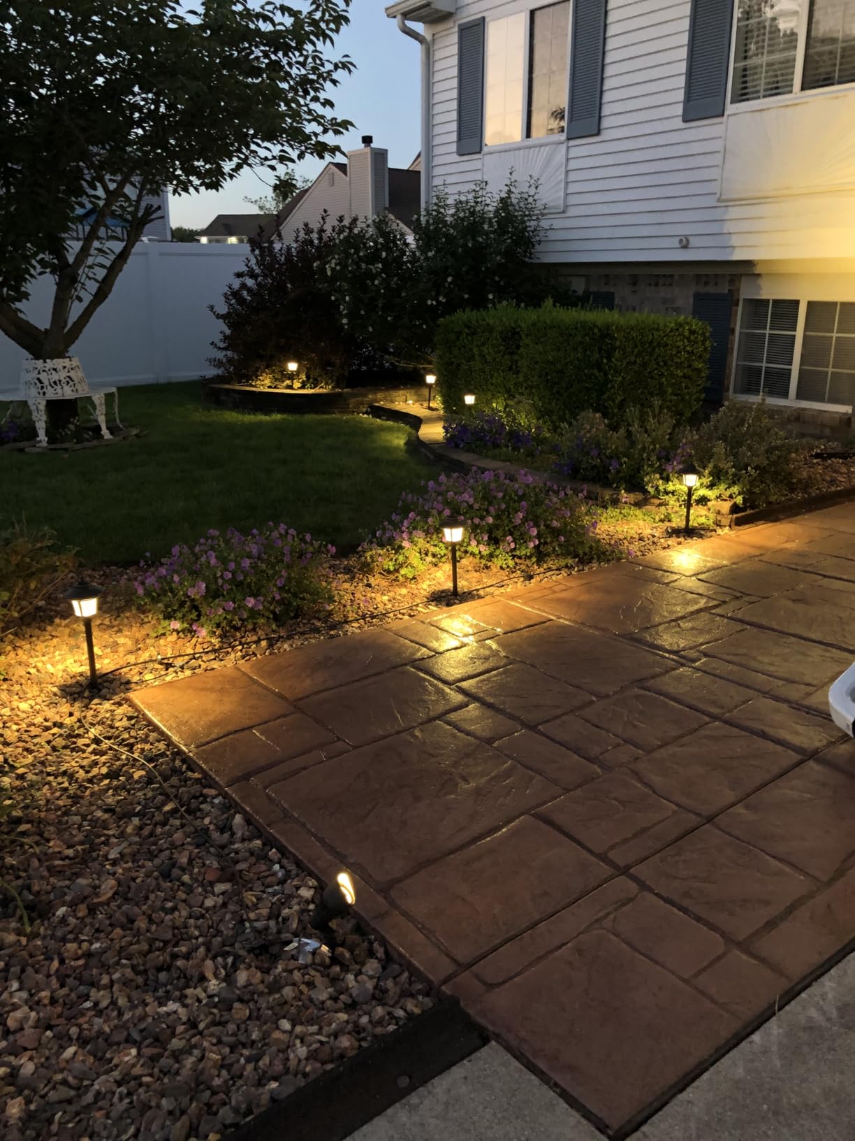 EDISHINE 8 Pack Low Voltage Landscape Lights Kit, 3W 120LM LED Pathway Lights & 3.2W 240LM Spotlights, 12V Outdoor Landscape Lighting with Connectors, Aluminum Landscape Light for Yard Path, Garden customer photo 2