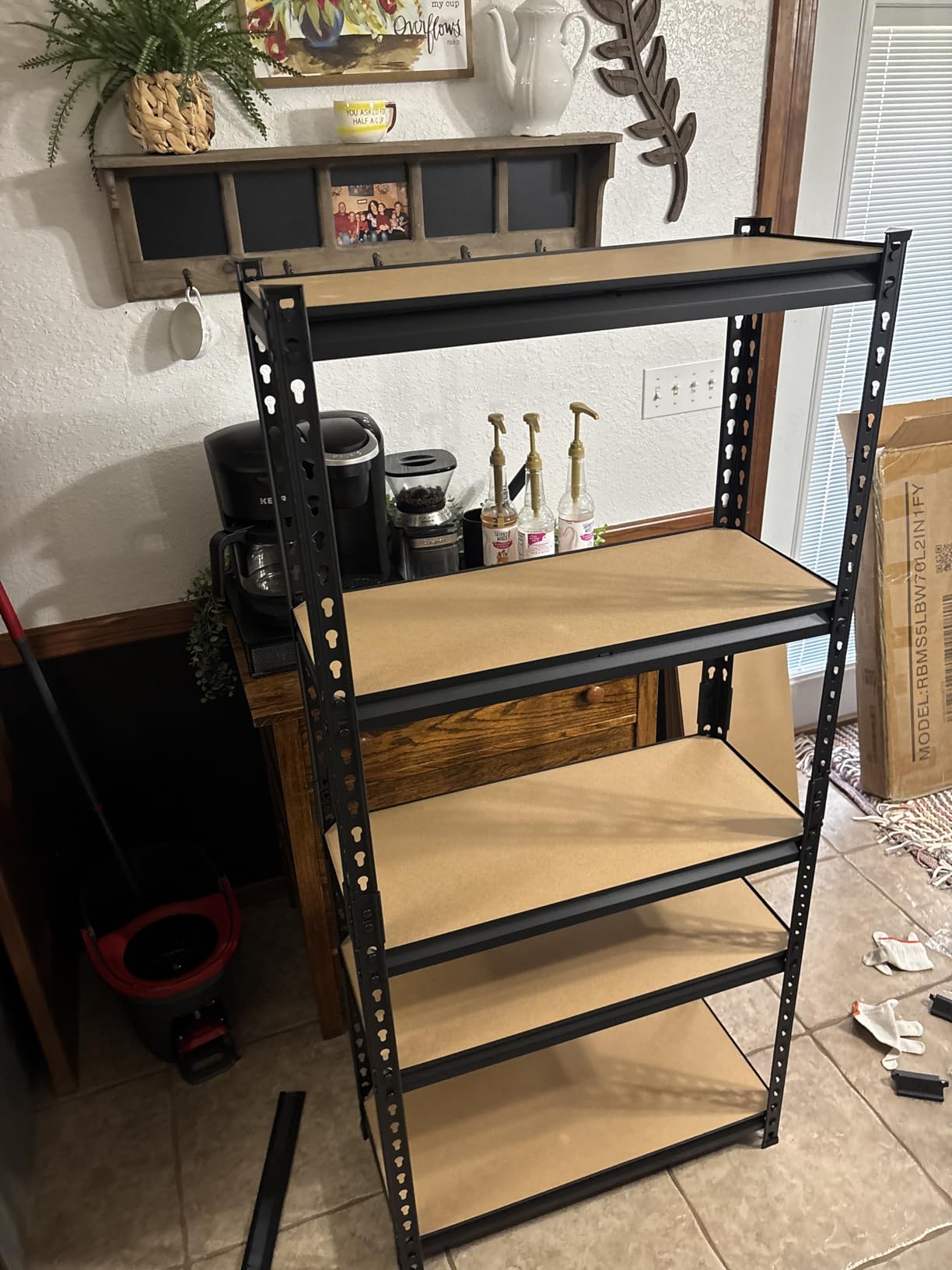 reibii set of 2 storage shelves 5 tier garage shelving heavy duty metal shelving 2000lbs garage shelves adjustable metal shelf for kitchen warehouse pantry commercial use 27.6