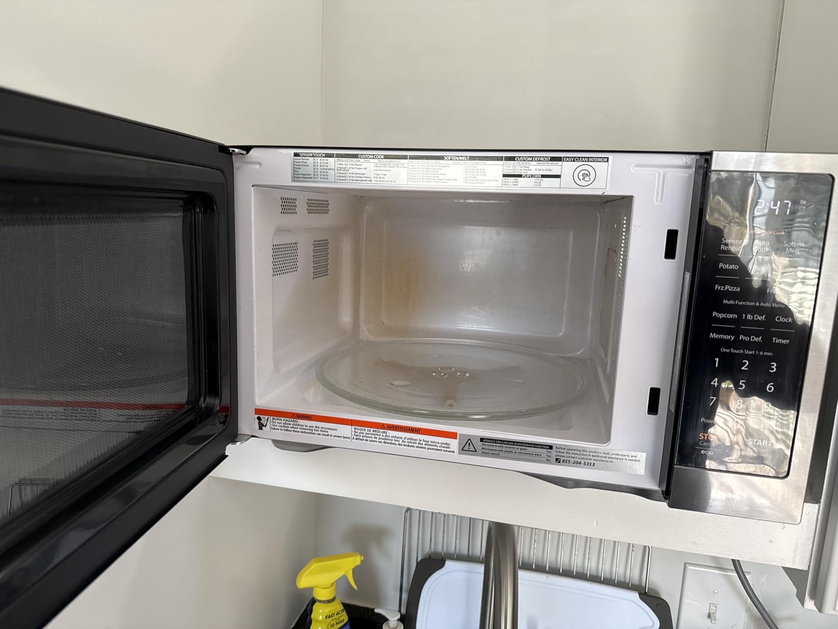 TOSHIBA ML4-EM12PA(BS) Countertop Microwave Oven with Stylish Design As Kitchen Essentials, Smart Sensor, 13 Auto Menus&Mute Function, 1.2 Cu Ft with 12.4
