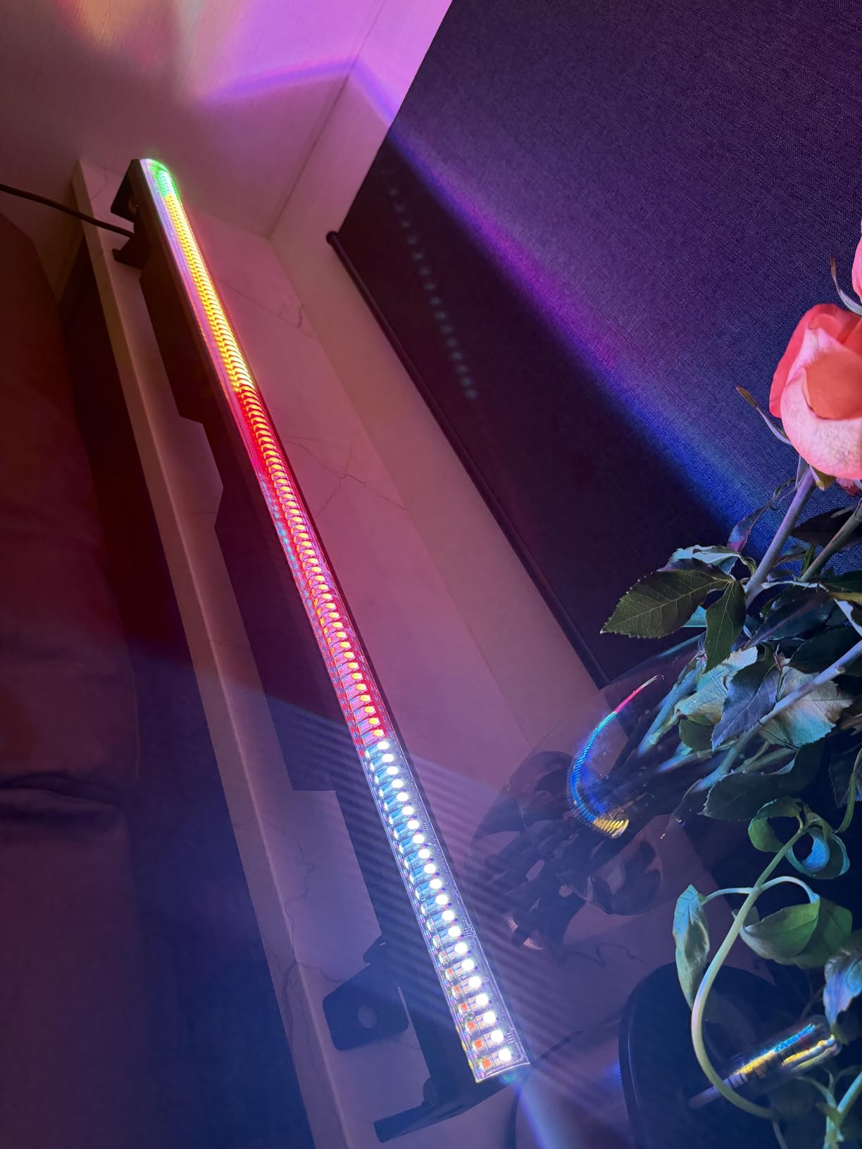 Stage Strobe Lights Bar,240W 448 LED RGBWA 5IN1 Stage Wash&Strobe DJ Light Bar DMX RDM Sound Activated 224 RGB Zones&224 Amber&White Chasing Effects for Stage Parties DJ Club Disco Wedding customer photo 1