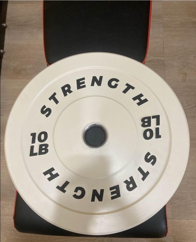 Rendpas Premium Color-Coded Rubber Bumper Plates Set - 2 Inch Olympic Weight Plates for Home Gym Cross and Strength Training customer photo 1